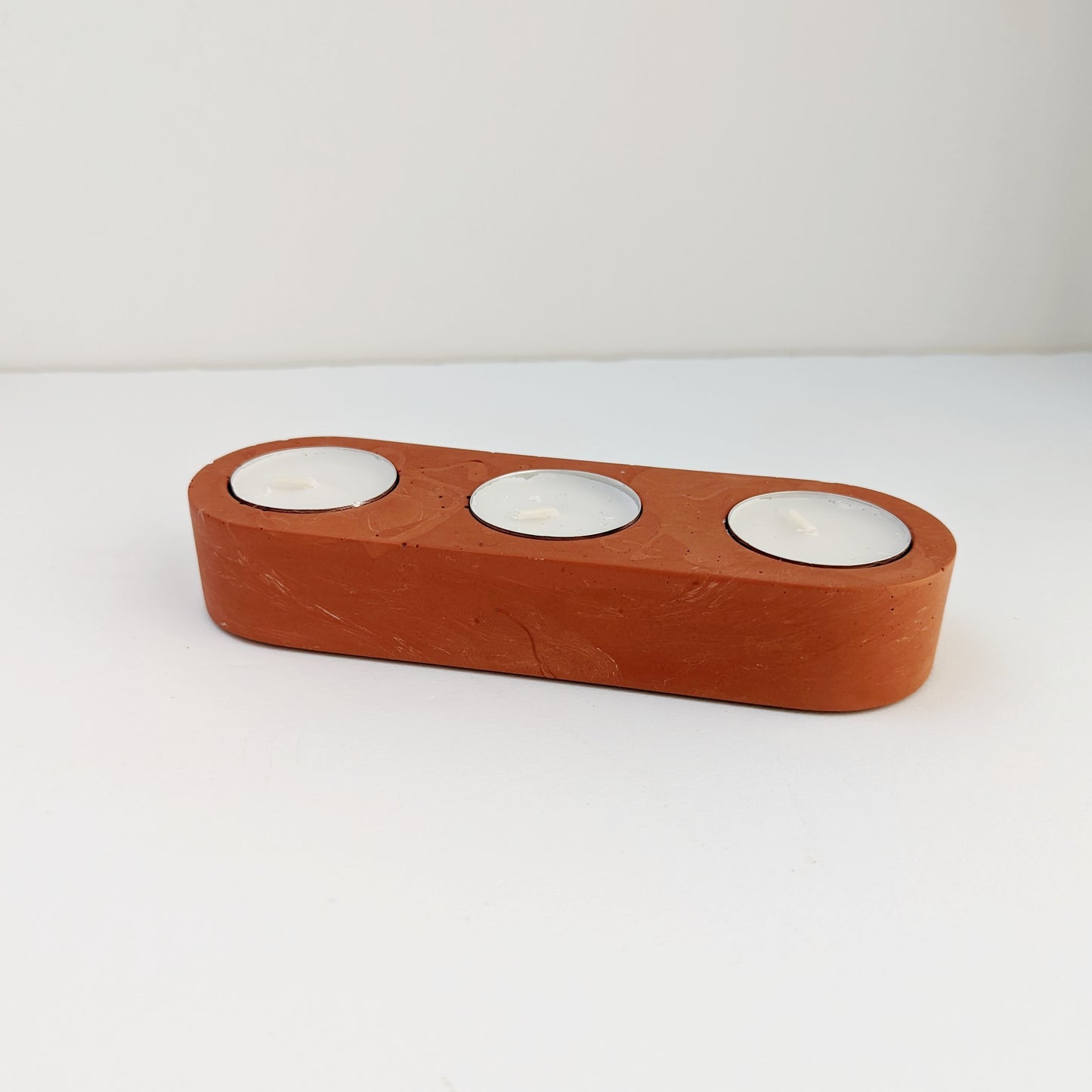 Terracotta Tealight Trio Candleholder