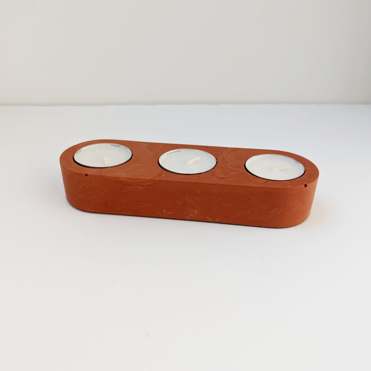 Terracotta Tealight Trio Candleholder