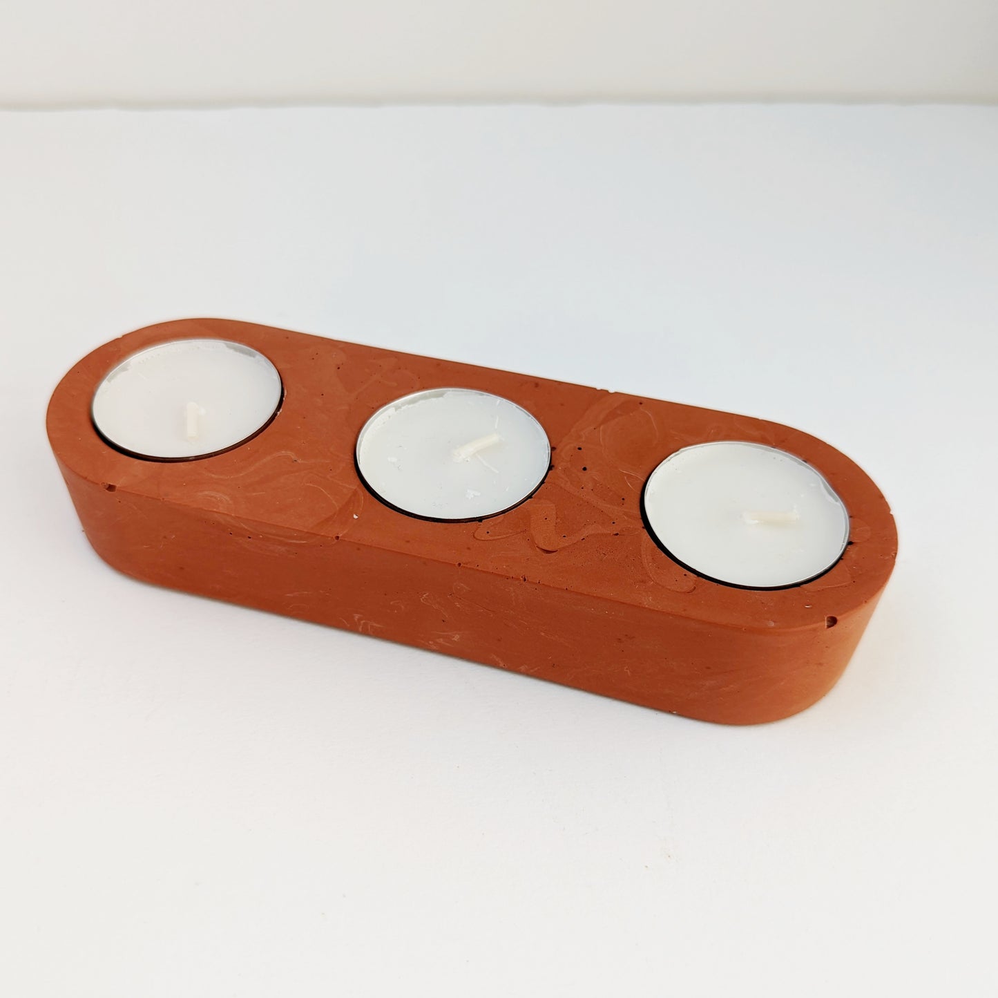 Terracotta Tealight Trio Candleholder