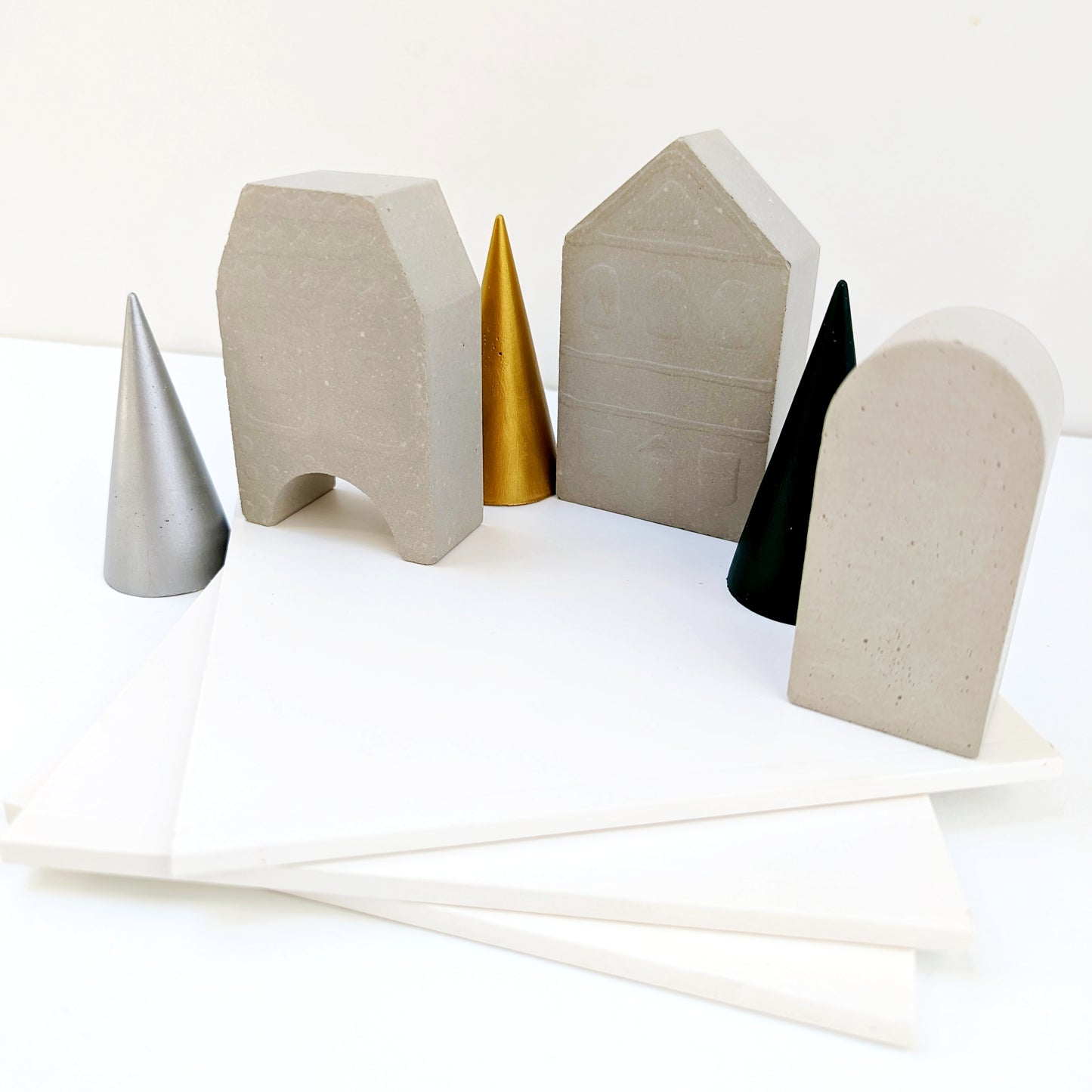 Holiday Concrete Houses, Set of 3