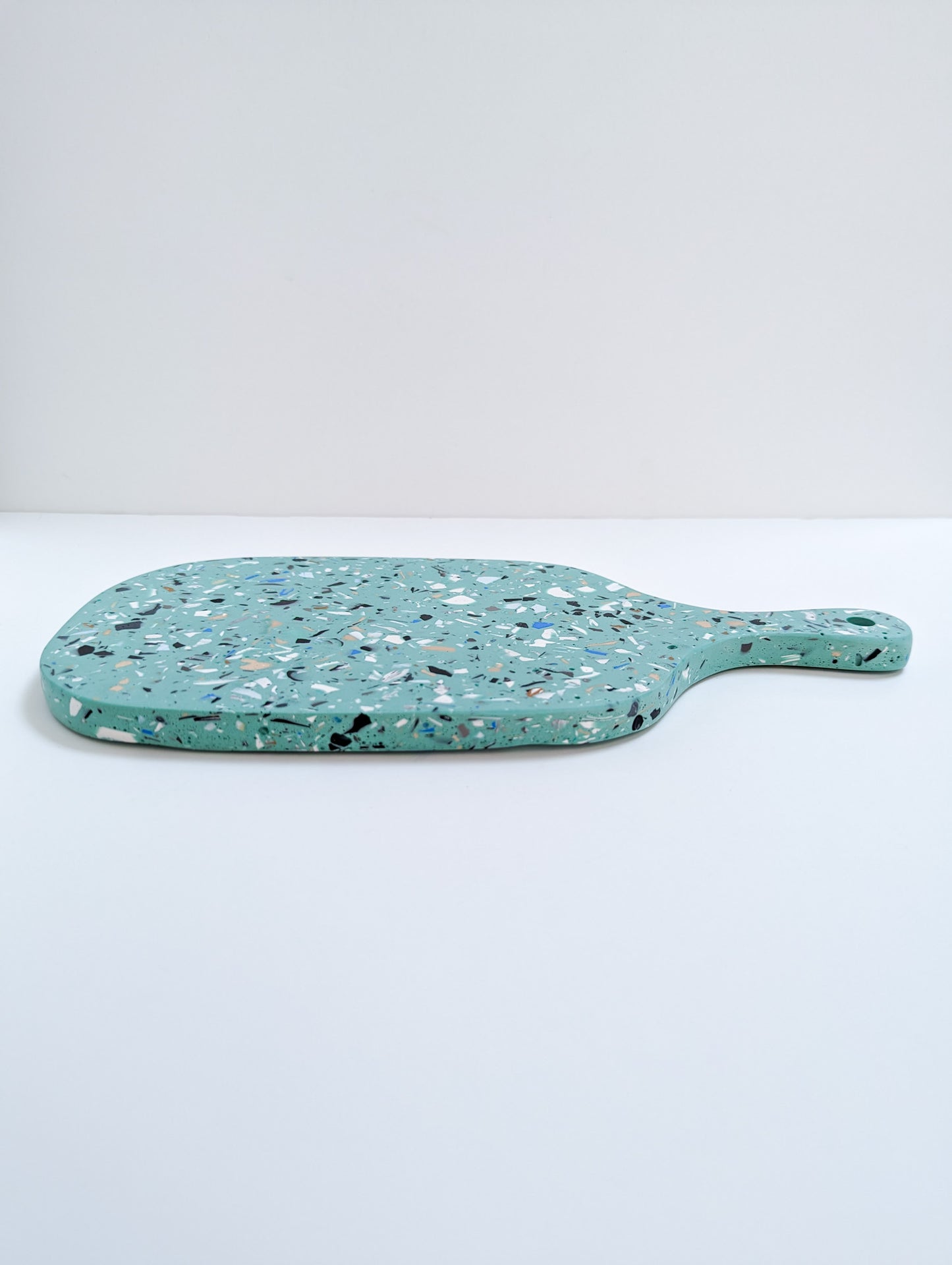 Sea-Green Marbled Handled Tray