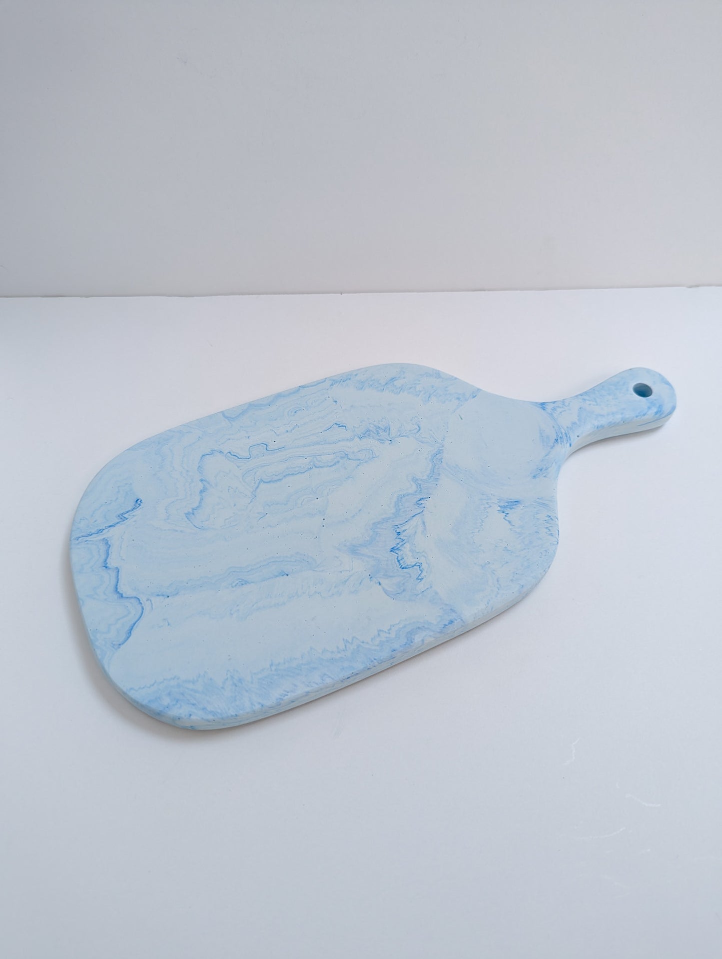 Blue Marbled Handled Tray