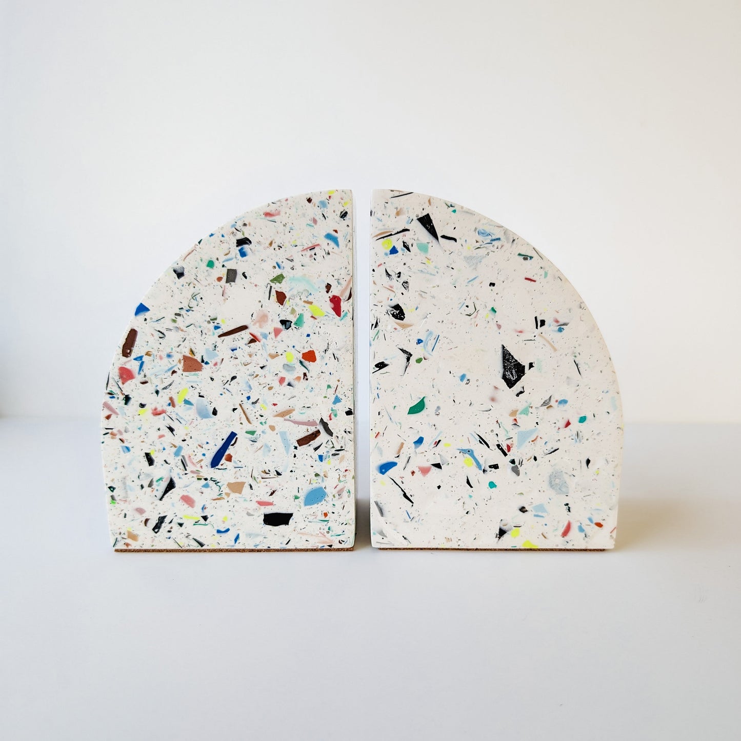 No-Waste Terrazzo Curve Bookends