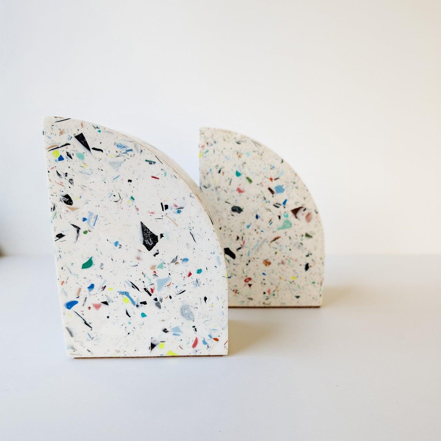 No-Waste Terrazzo Curve Bookends
