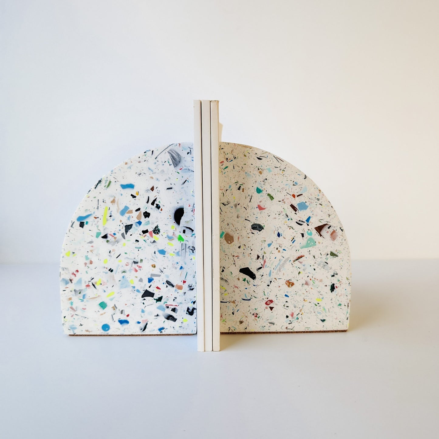 No-Waste Terrazzo Curve Bookends