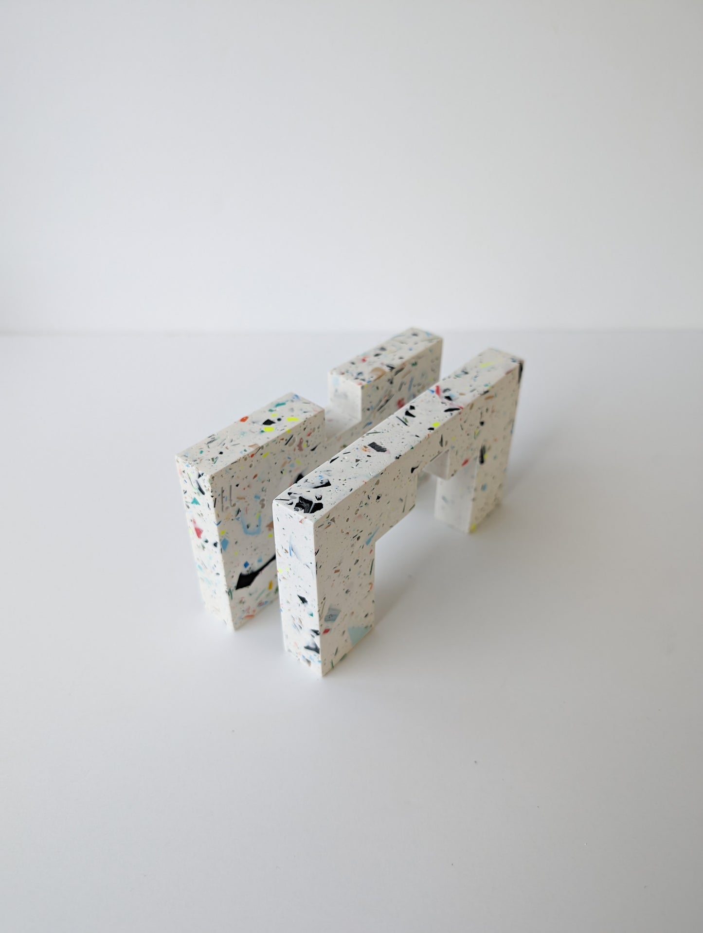 Multicolored Terrazzo Interlocking Plant Pedestal