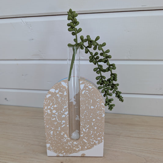 Neutral Terrazzo Plant Propagation Bookend
