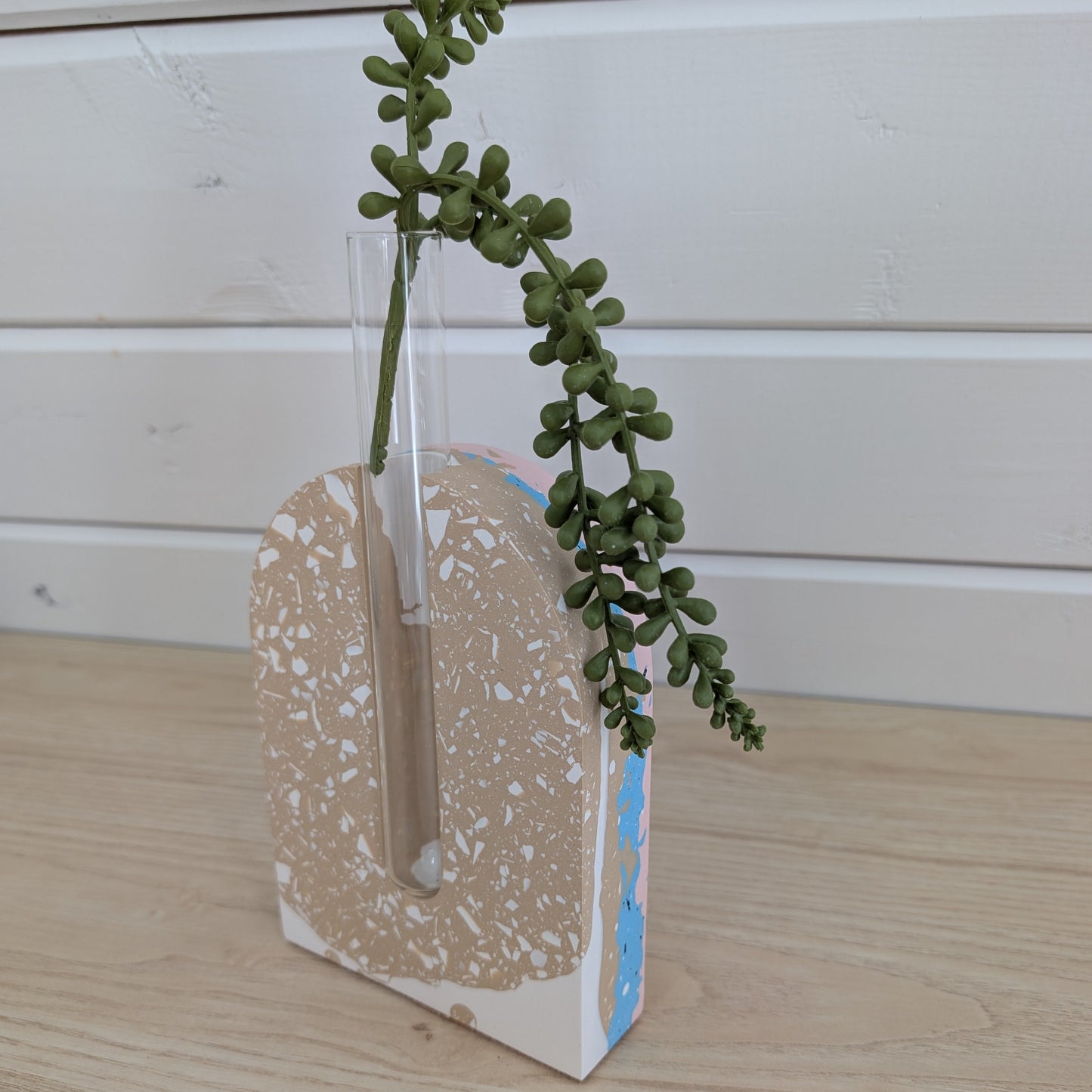 Neutral Terrazzo Plant Propagation Bookend