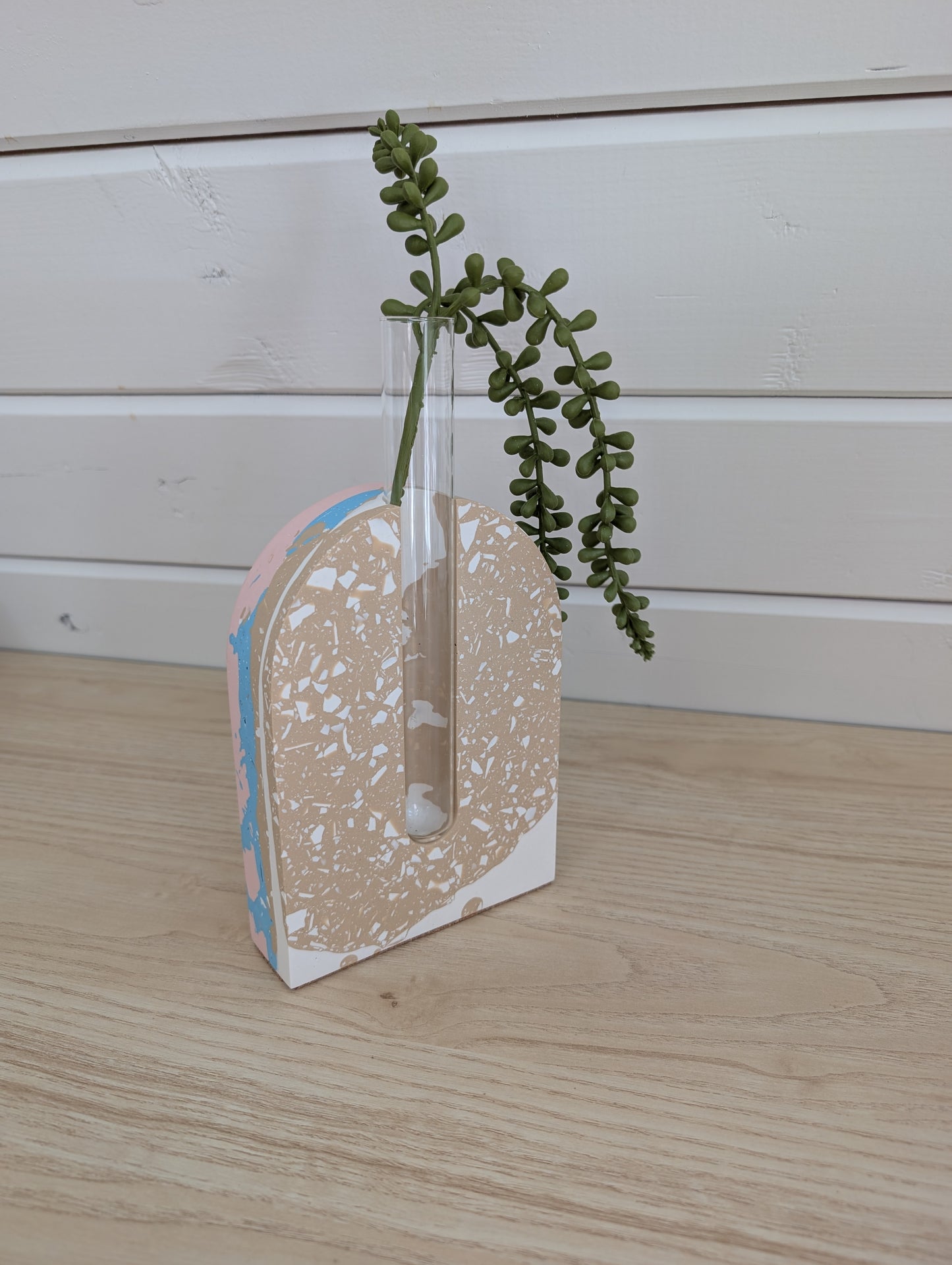 Neutral Terrazzo Plant Propagation Bookend