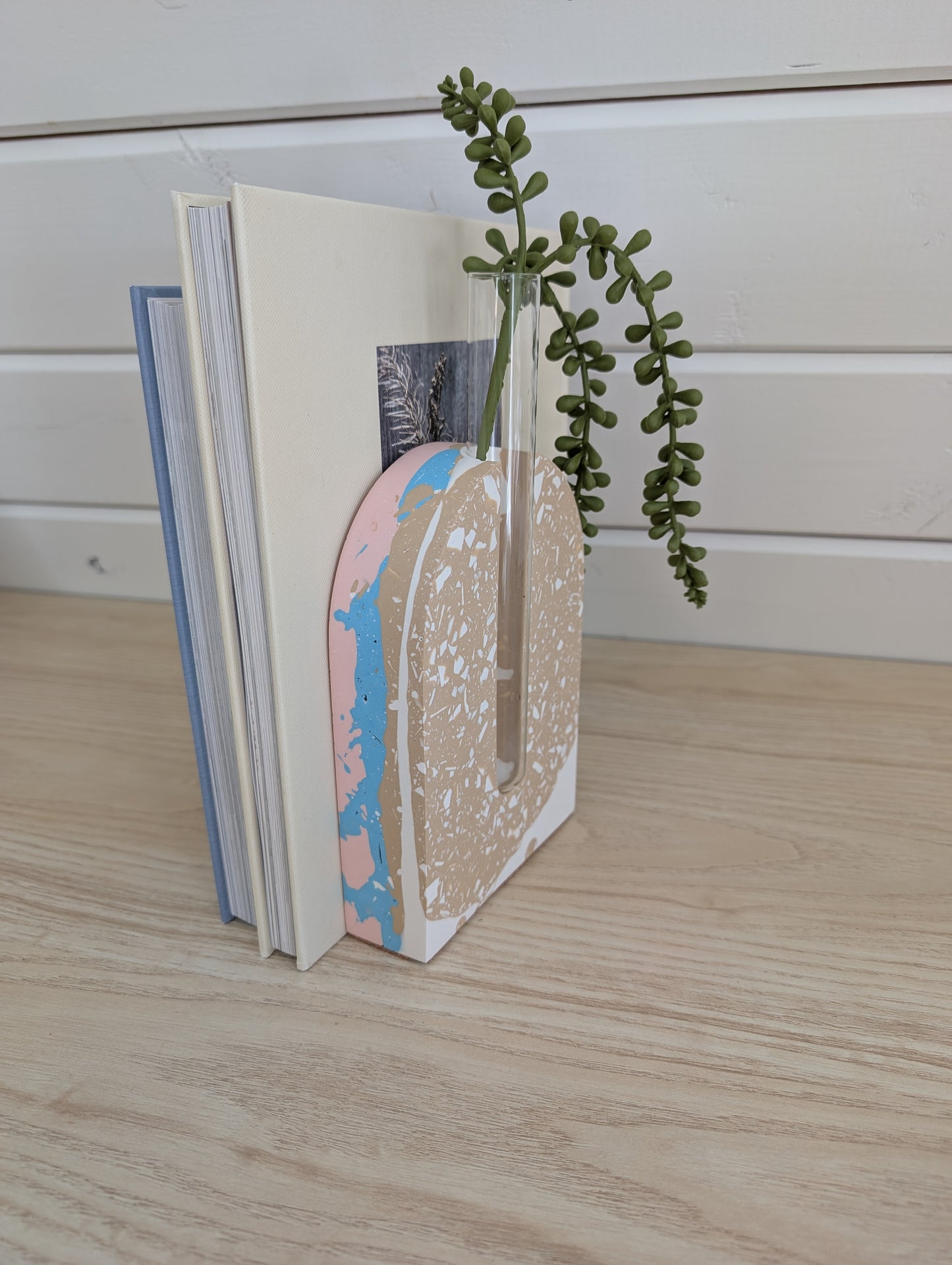 Abstract Blue Plant Propagation Bookend