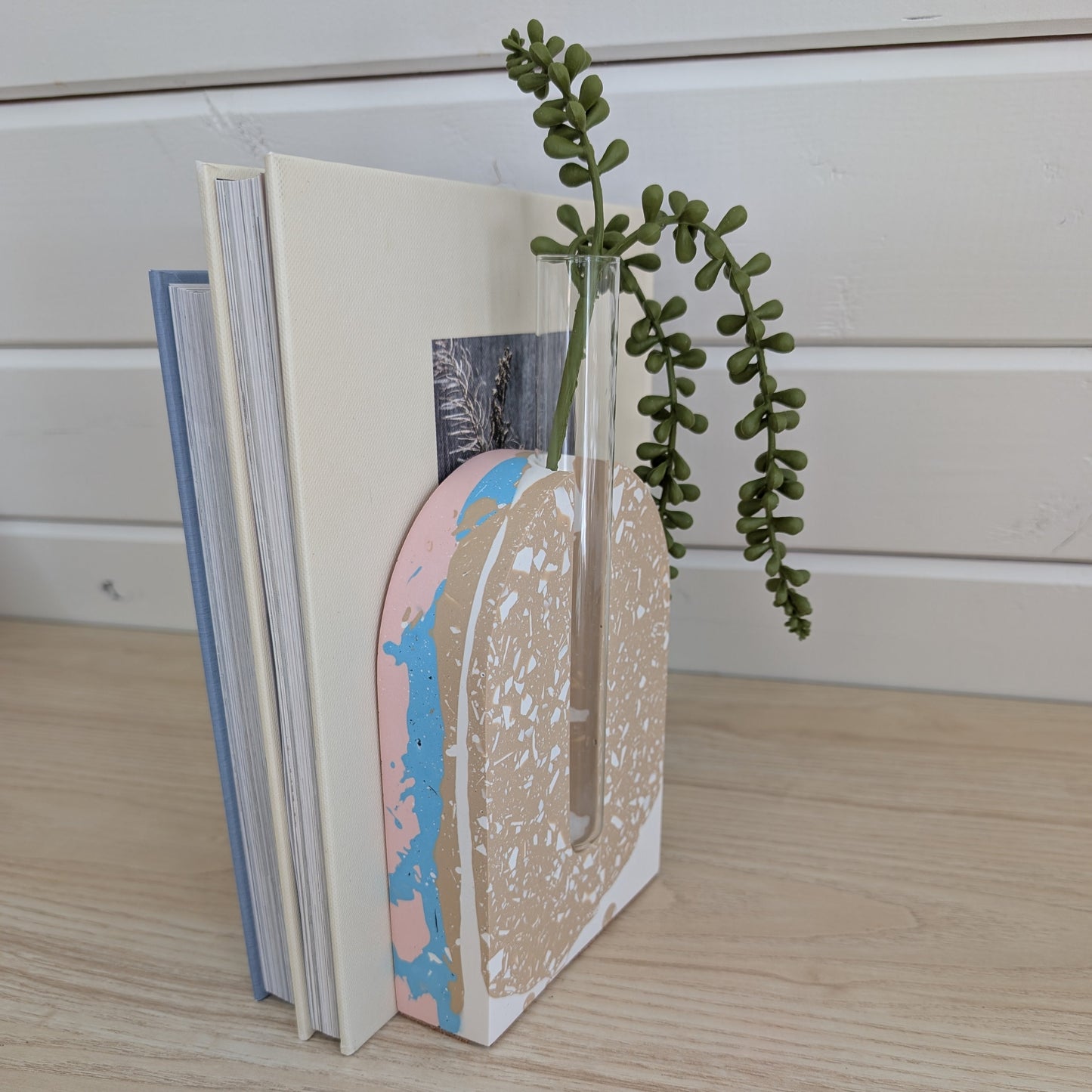 Abstract Blue Plant Propagation Bookend