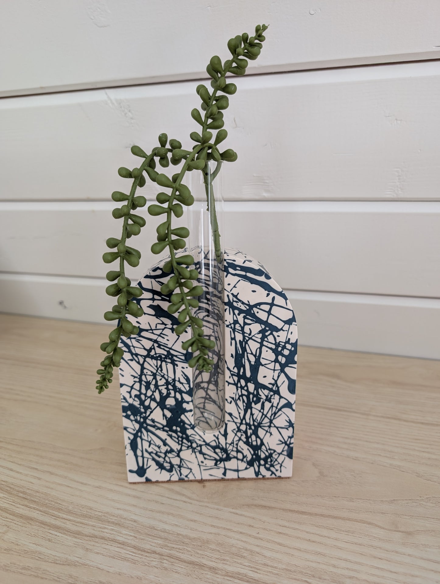 Abstract Blue Plant Propagation Bookend