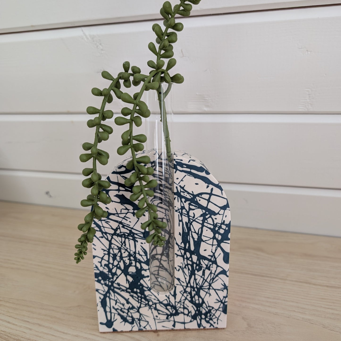 Abstract Blue Plant Propagation Bookend