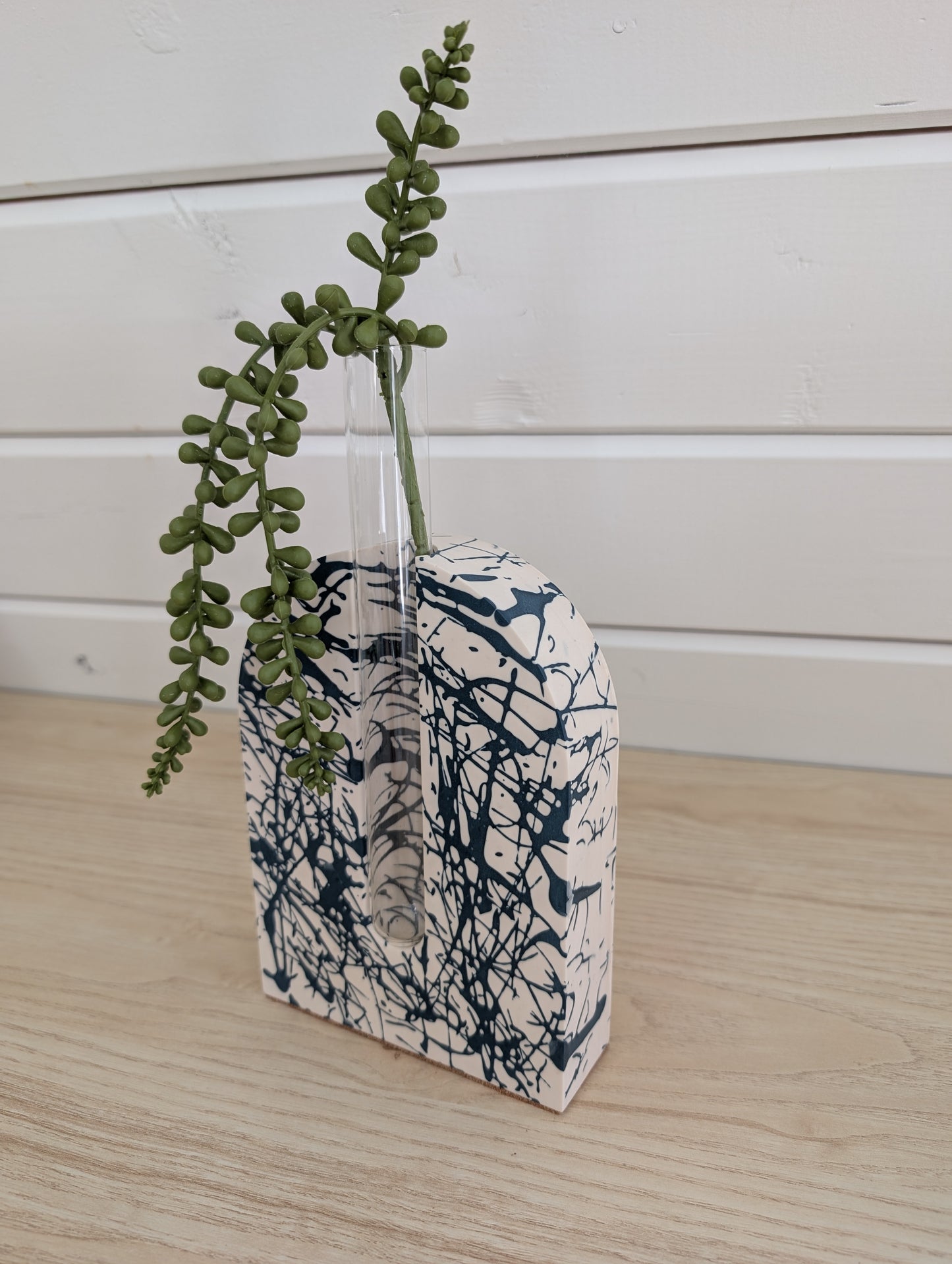 Abstract Blue Plant Propagation Bookend