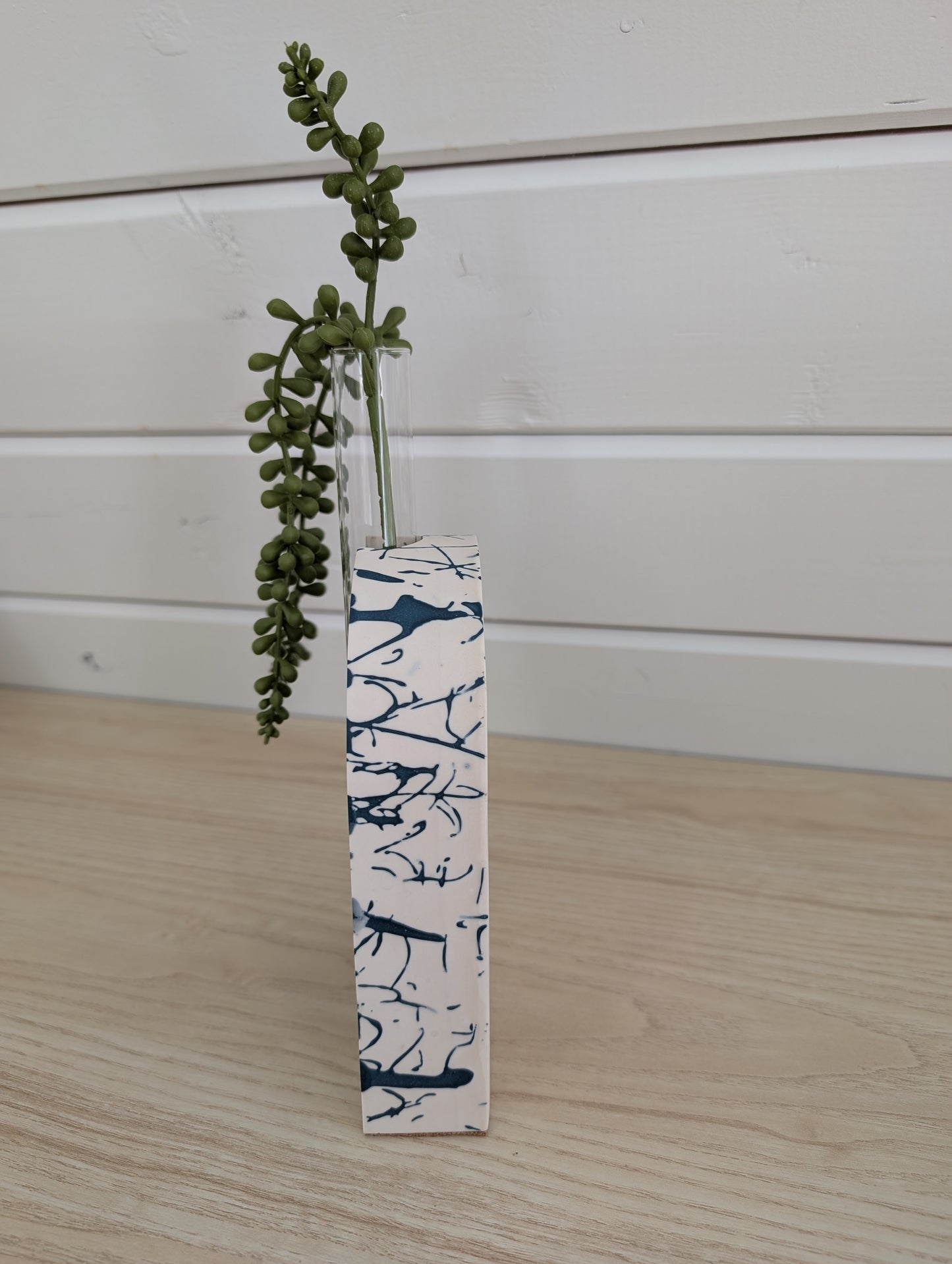 Abstract Blue Plant Propagation Bookend