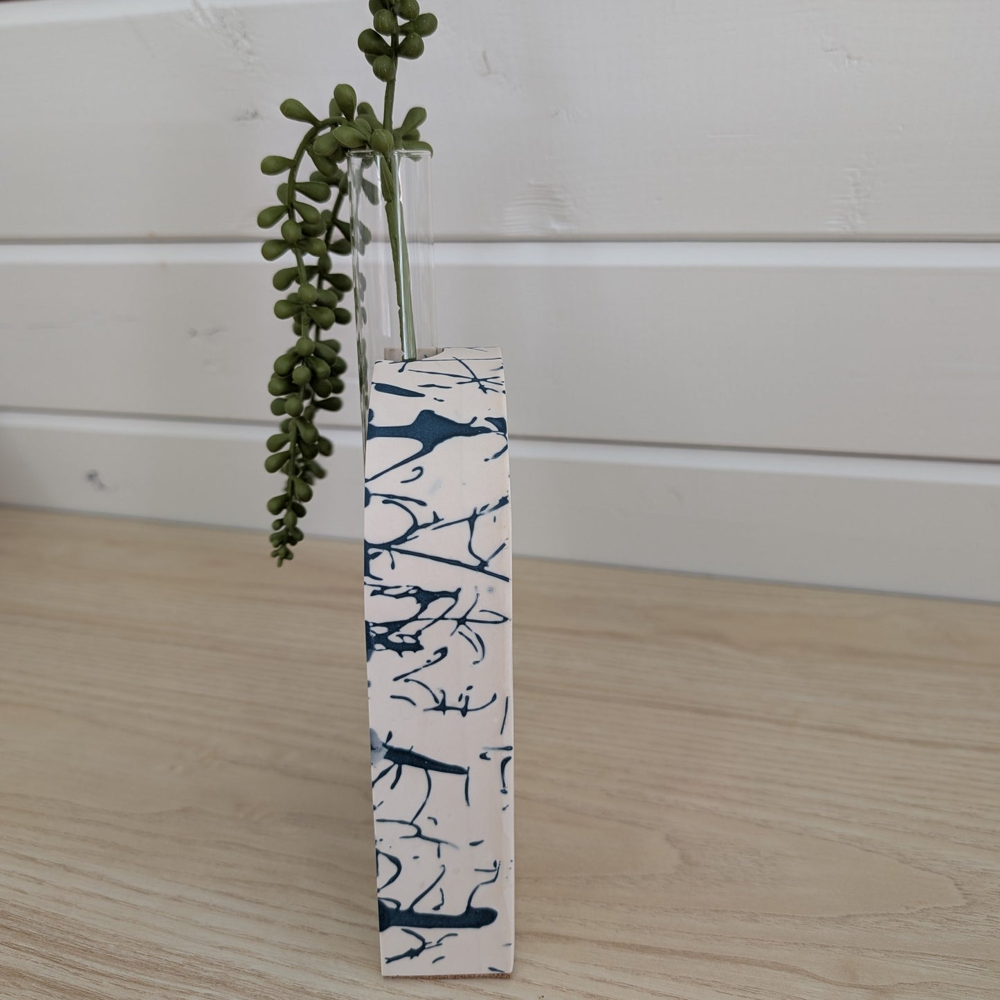 Abstract Blue Plant Propagation Bookend