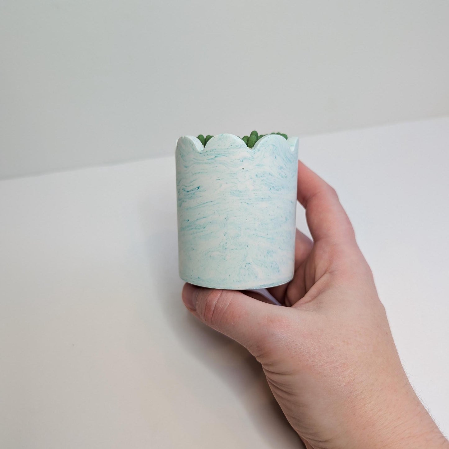Scalloped Match Holder & Striker, Eco-Friendly Home Decor, Wave Dish Match Container and Strike
