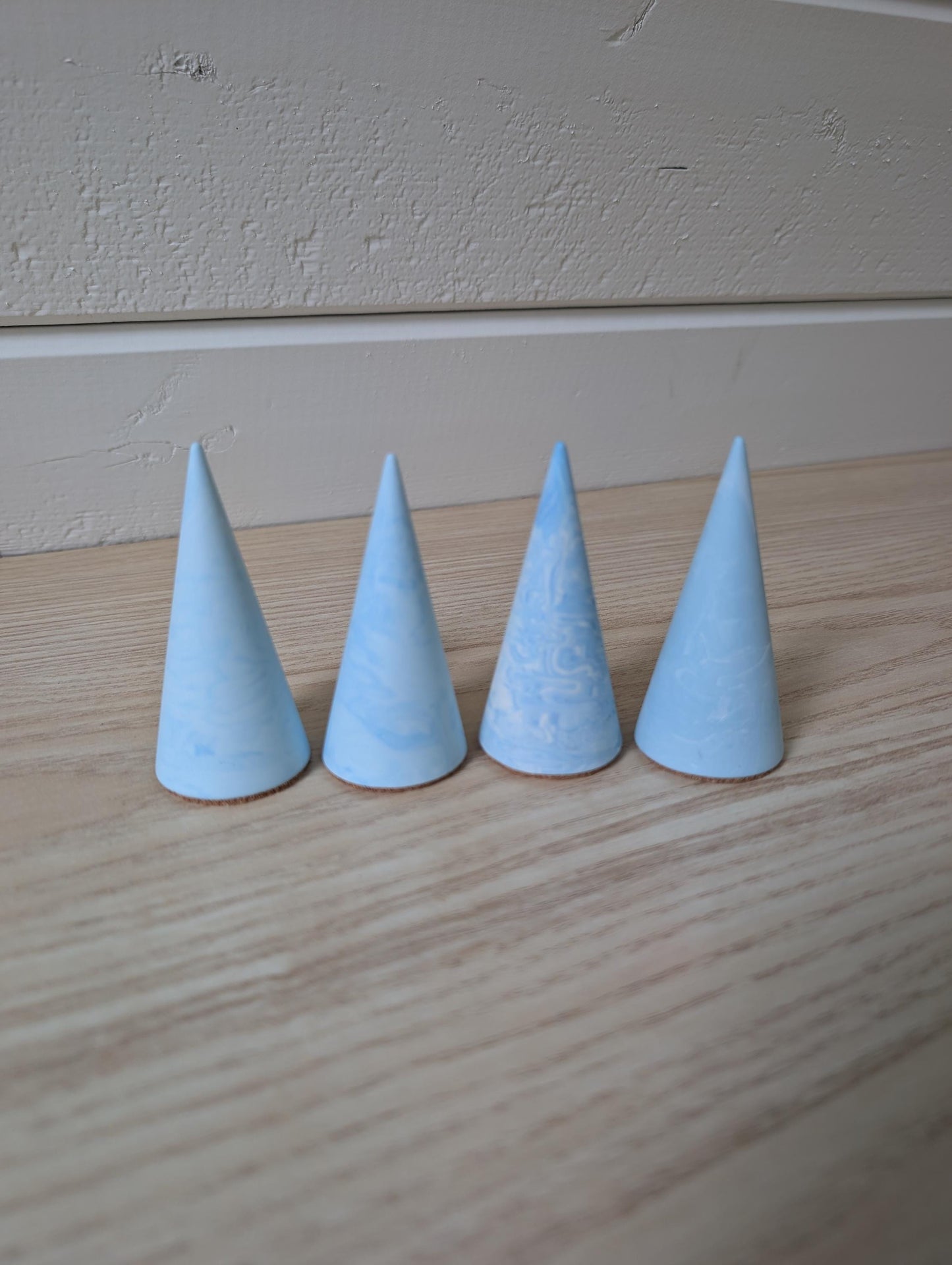 Marbled Blue and White Ring Cone Holder