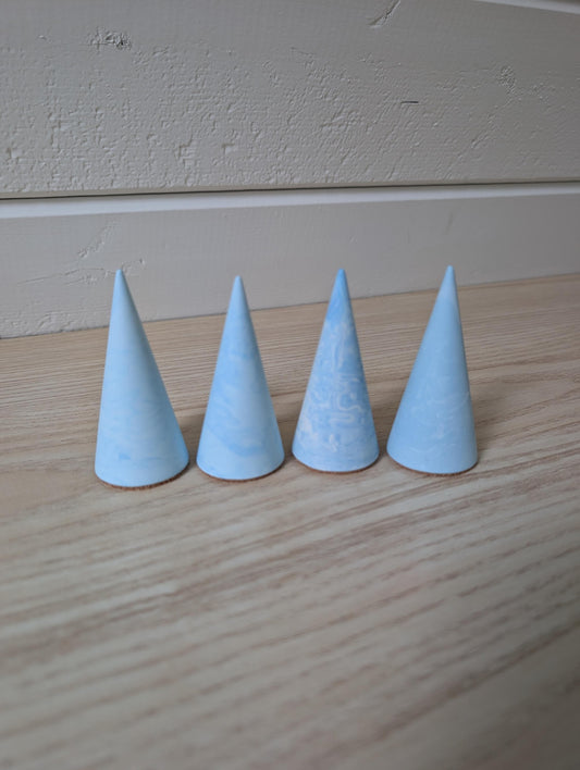 Marbled Blue and White Ring Cone Holder
