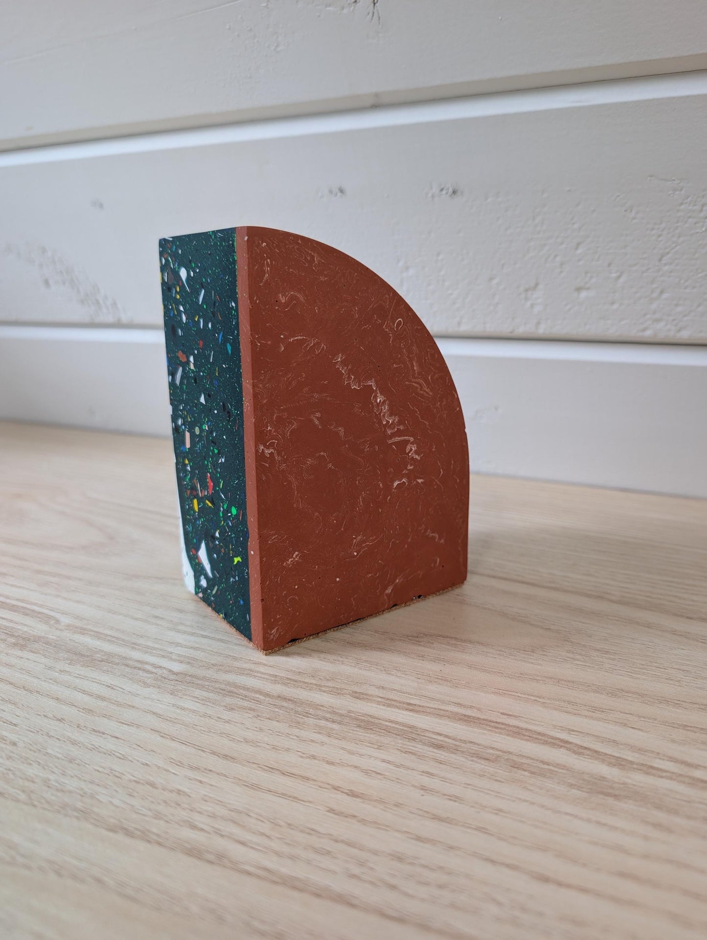 Terrazzo & Marbled Colorful Bookend