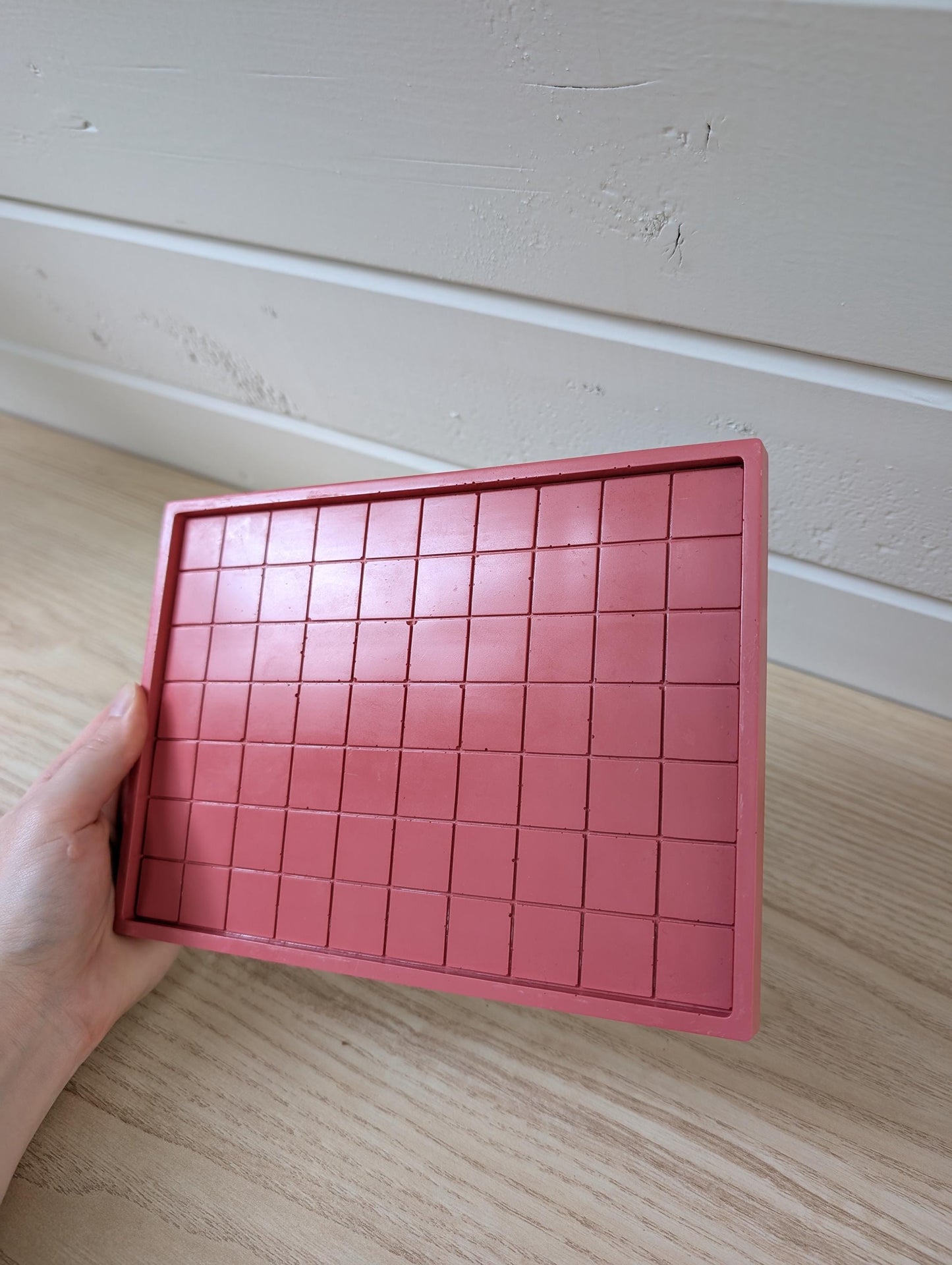 Raspberry Pink Checkerboard Decorative Tray