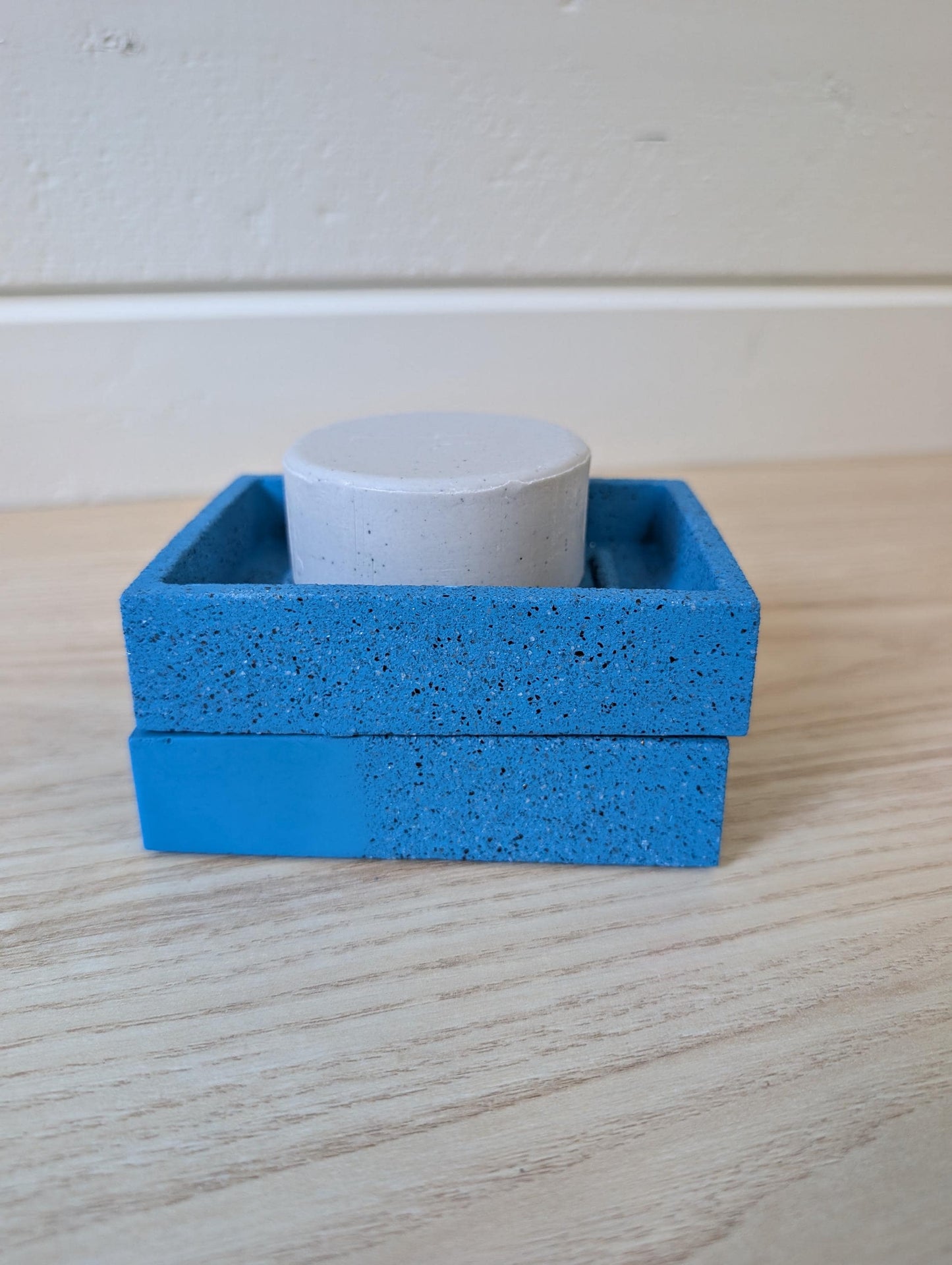 Modern Blue Stone Concrete Soap Dish