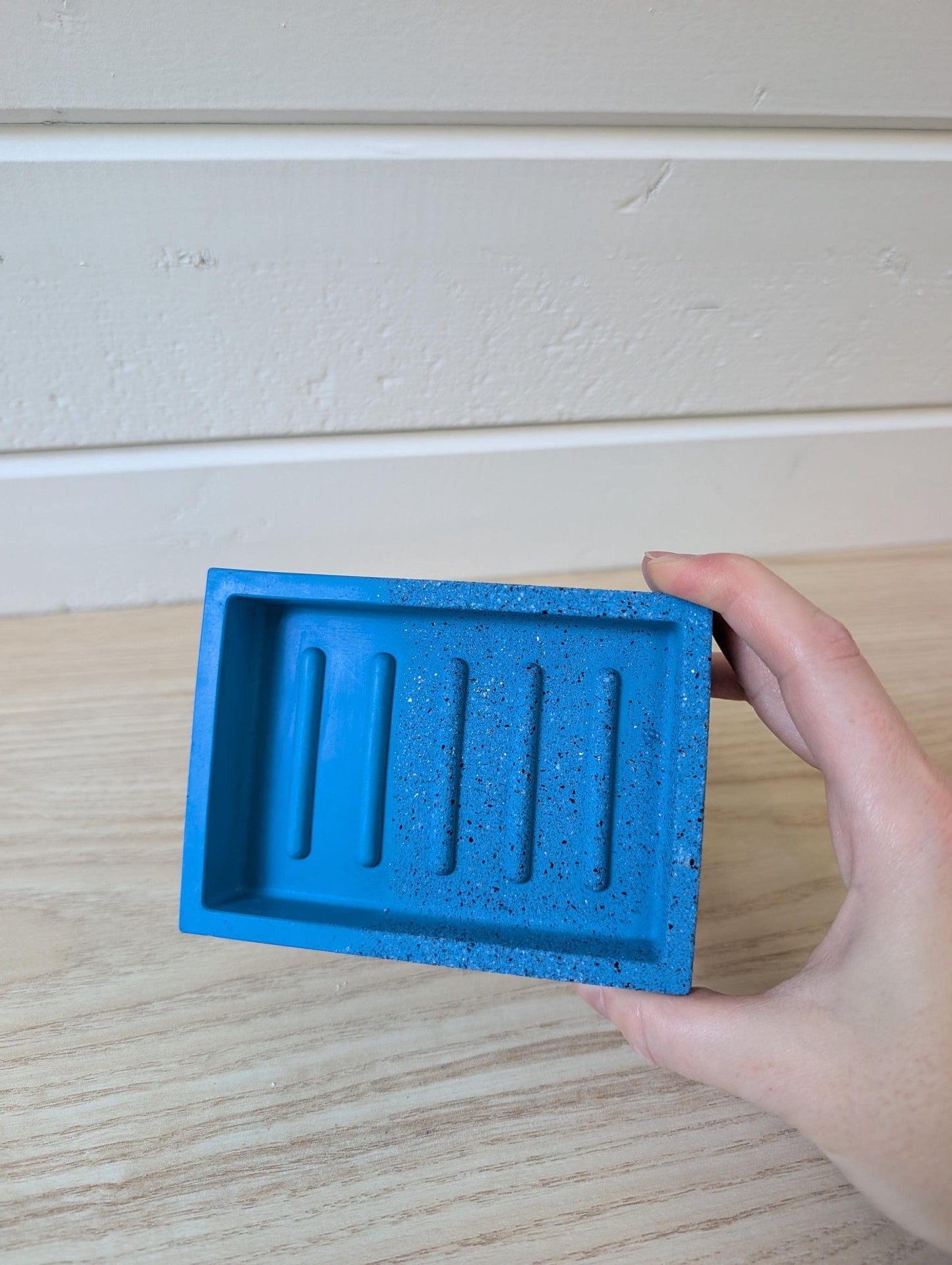 Modern Blue Stone Concrete Soap Dish