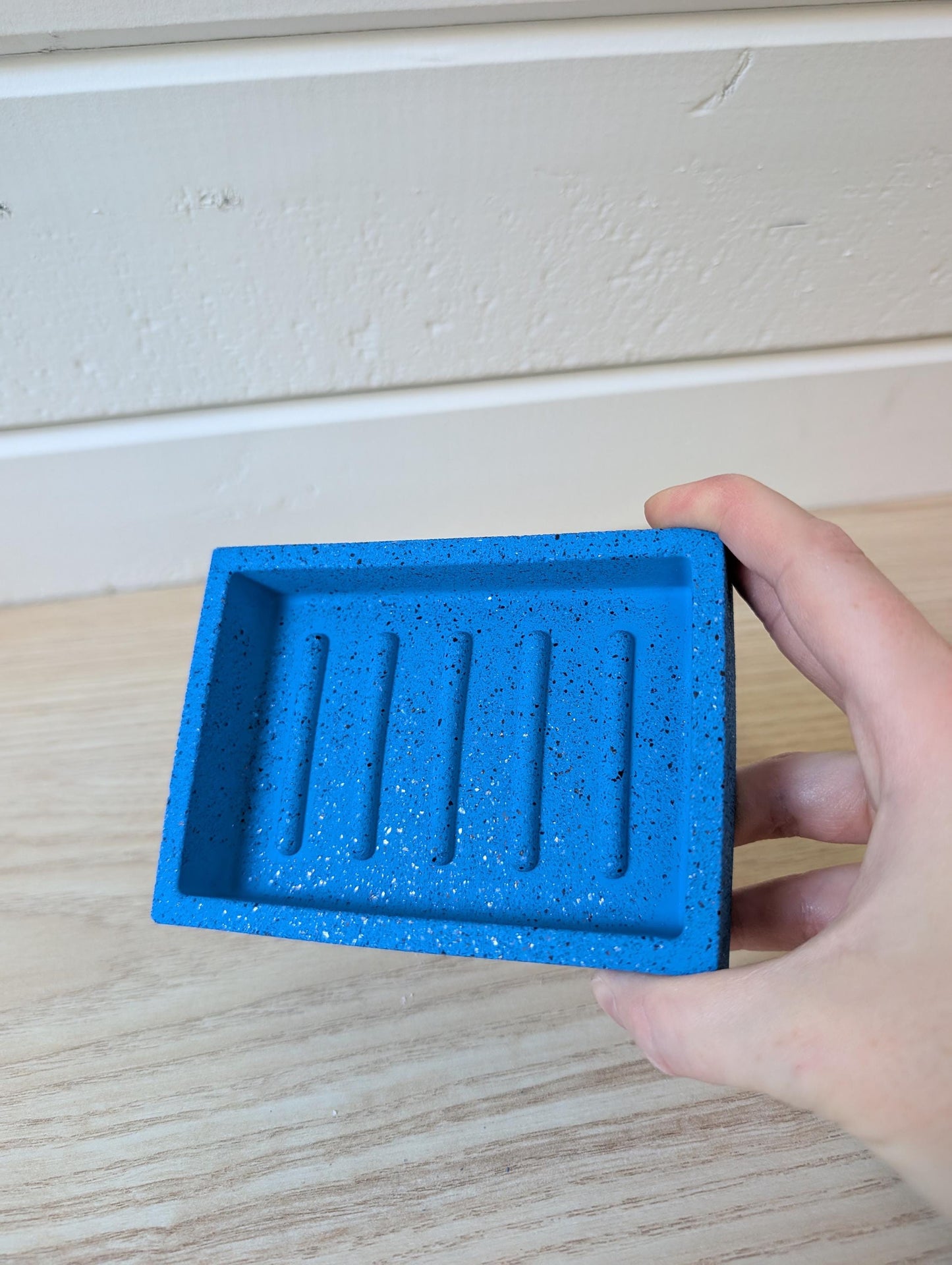 Modern Blue Stone Concrete Soap Dish