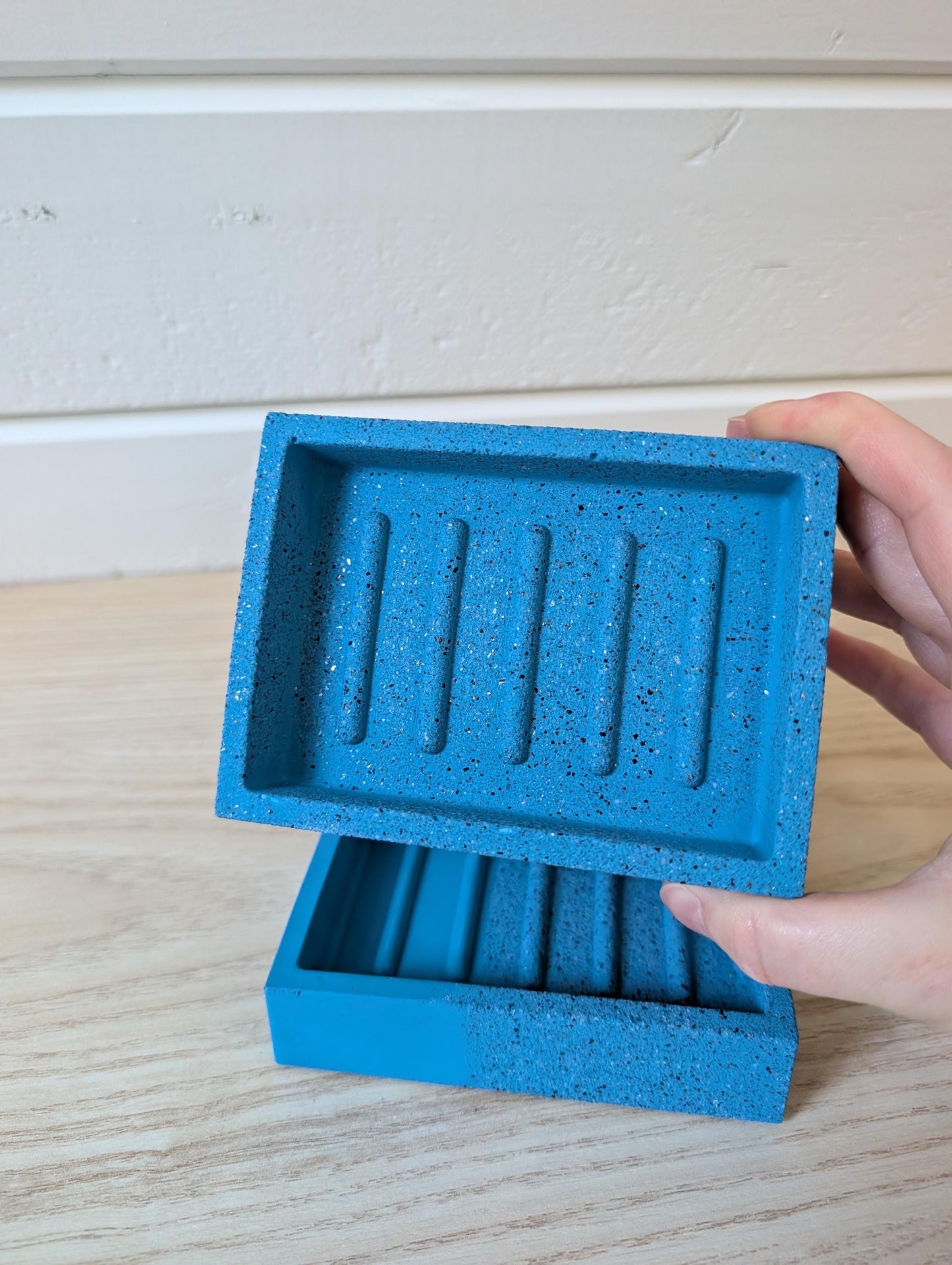 Modern Blue Stone Concrete Soap Dish
