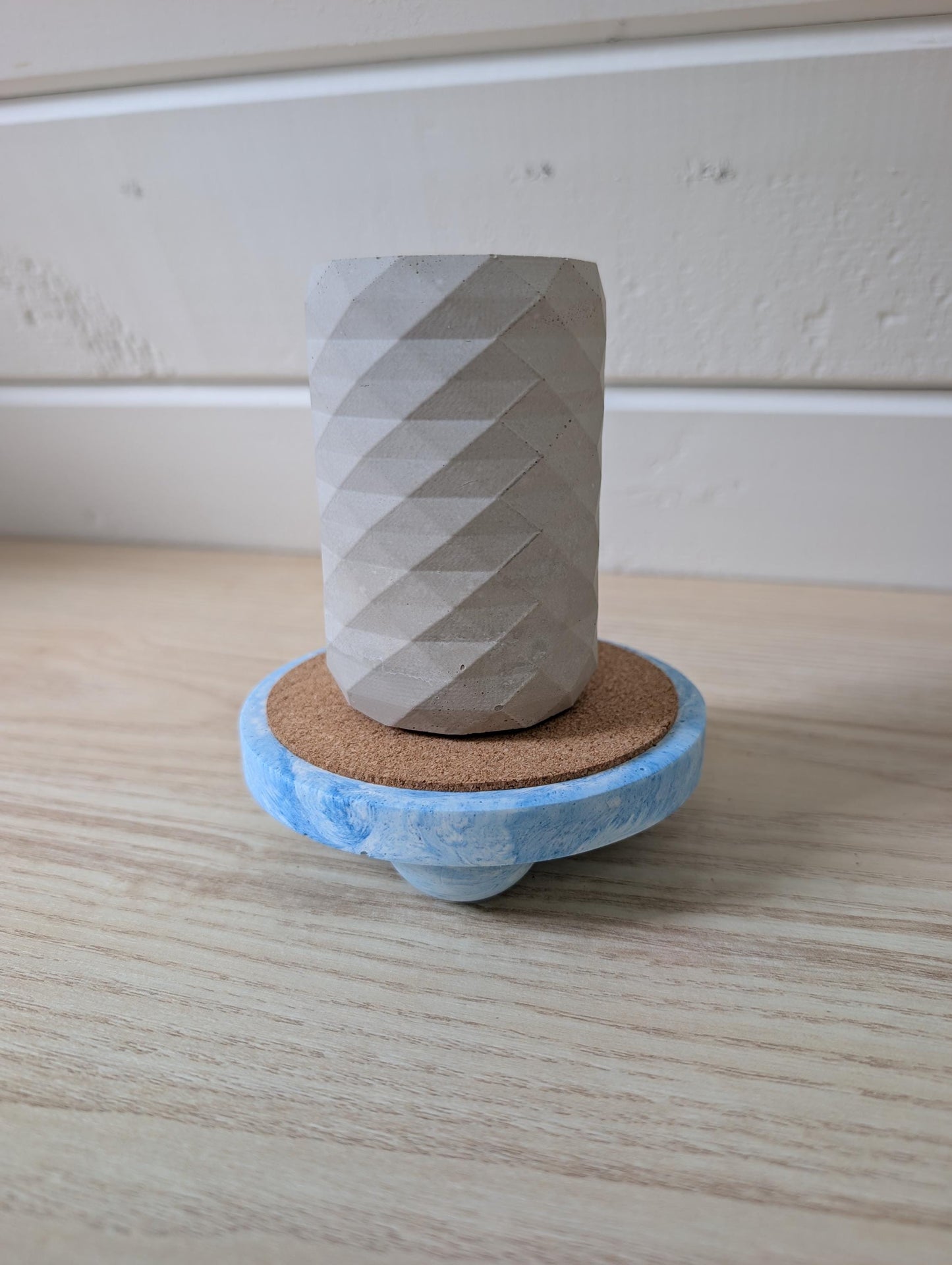 Marbled Candle Pedestal