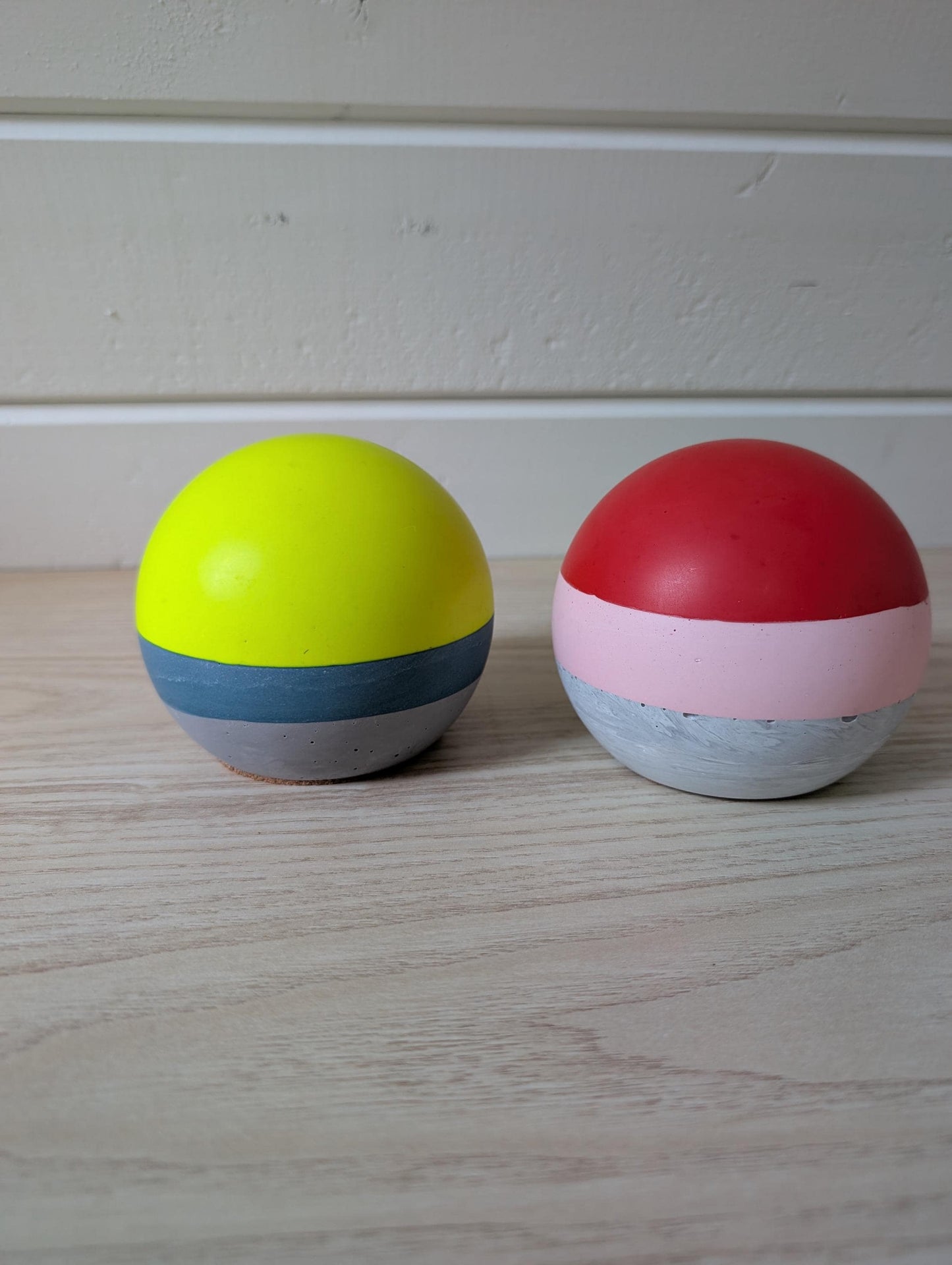 Neon Yellow Sphere Bookend or Doorstop