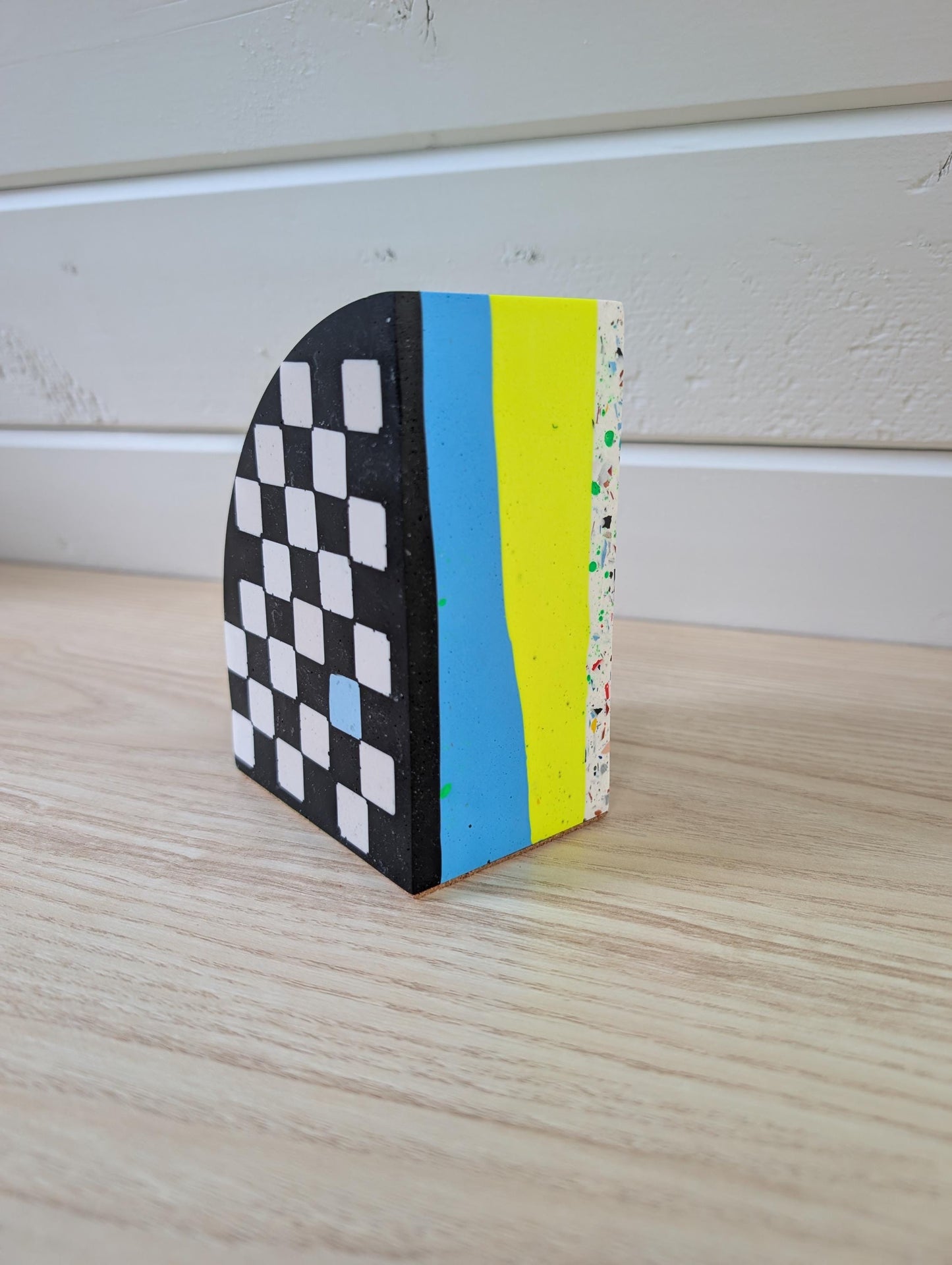 Checker & Terrazzo Maximalist Bookend