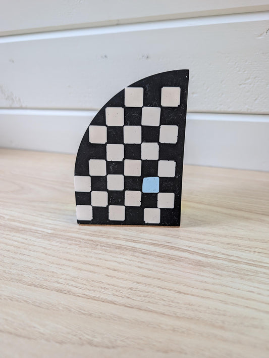 Checker & Terrazzo Maximalist Bookend