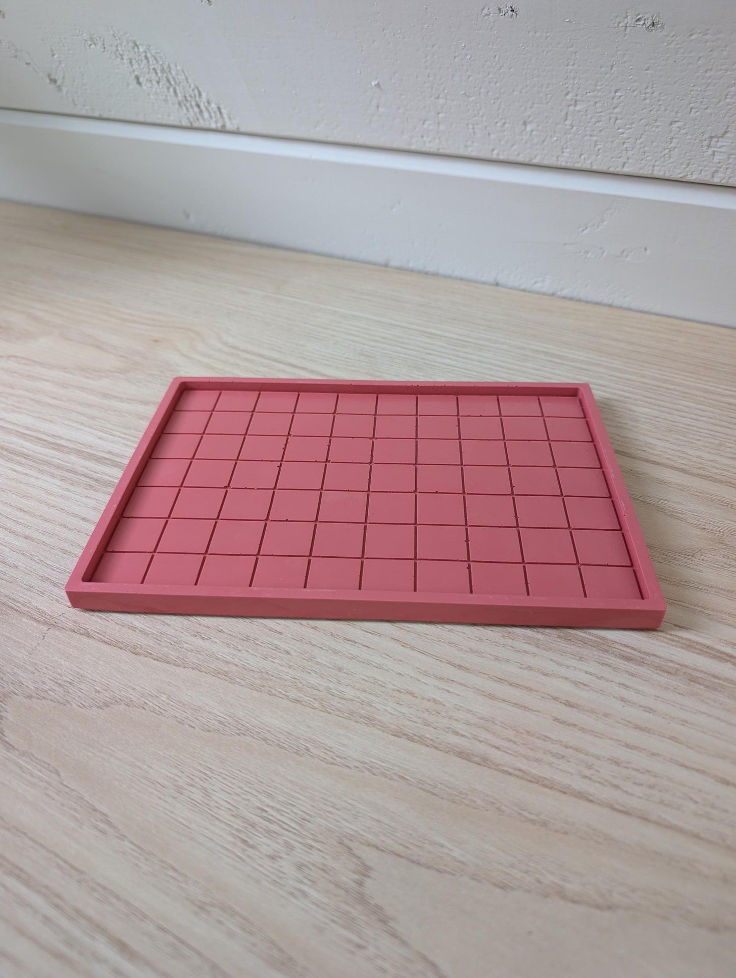 Raspberry Pink Checkerboard Decorative Tray