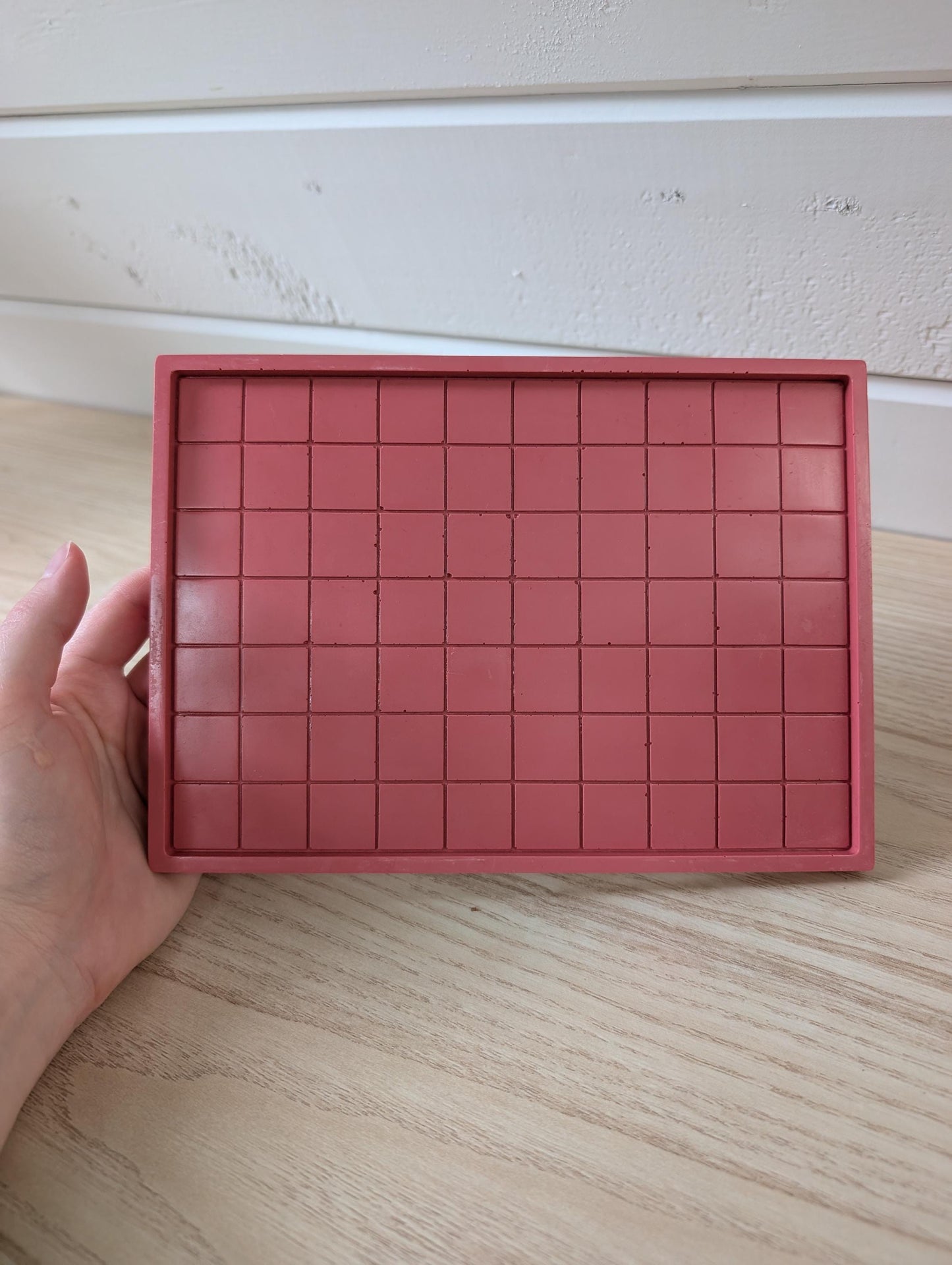 Raspberry Pink Checkerboard Decorative Tray