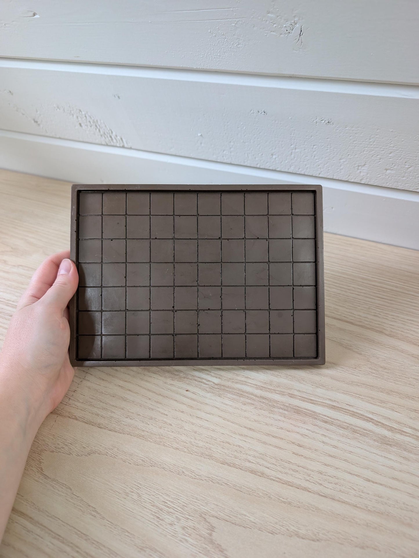 Chocolate Brown Checkerboard Decorative Tray