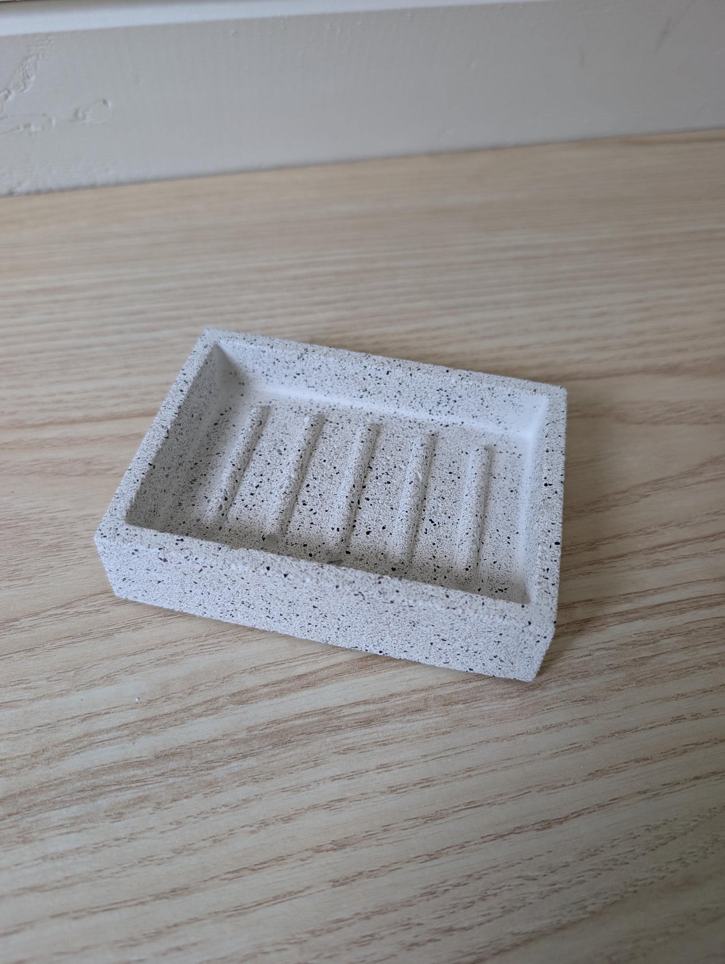 Modern White Stone Concrete Soap Dish