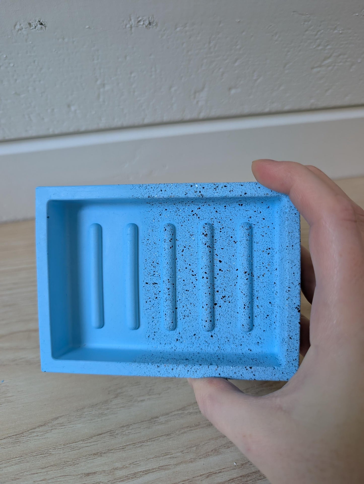Modern Blue Stone Concrete Soap Dish