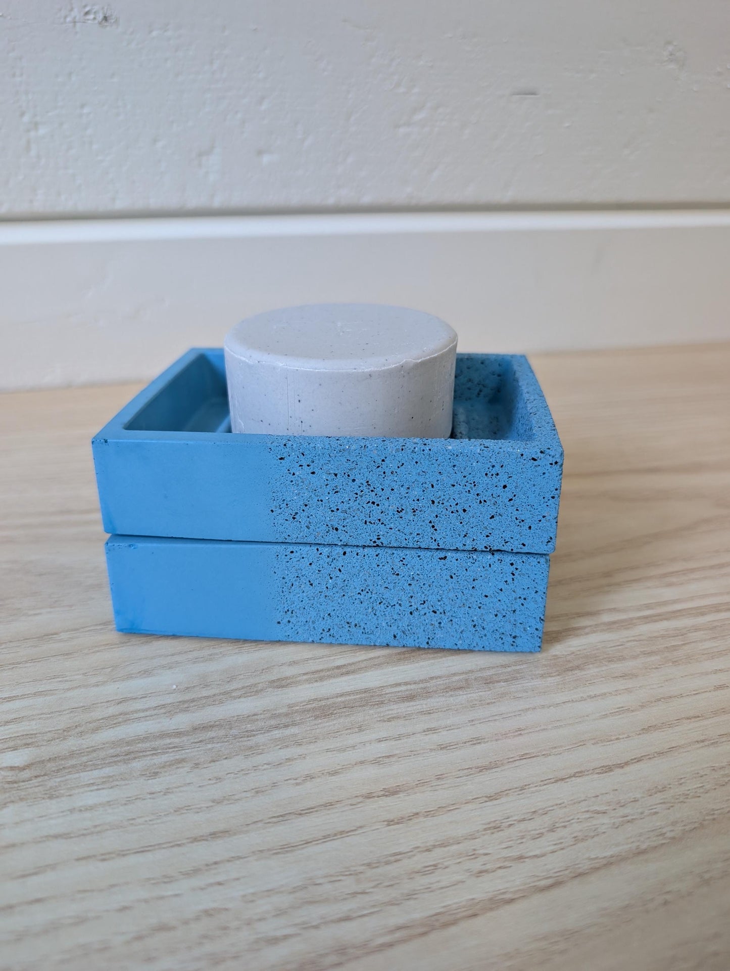 Modern Blue Stone Concrete Soap Dish