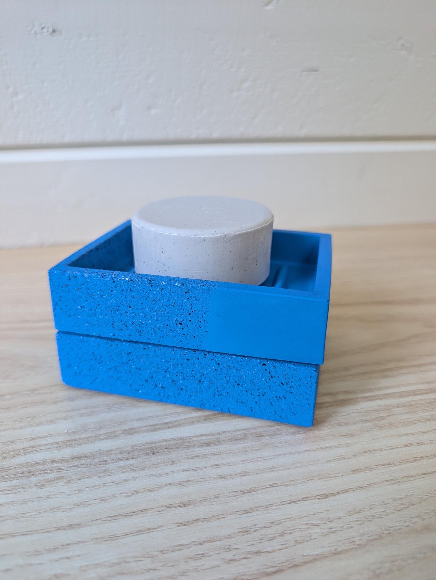 Modern Blue Stone Concrete Soap Dish