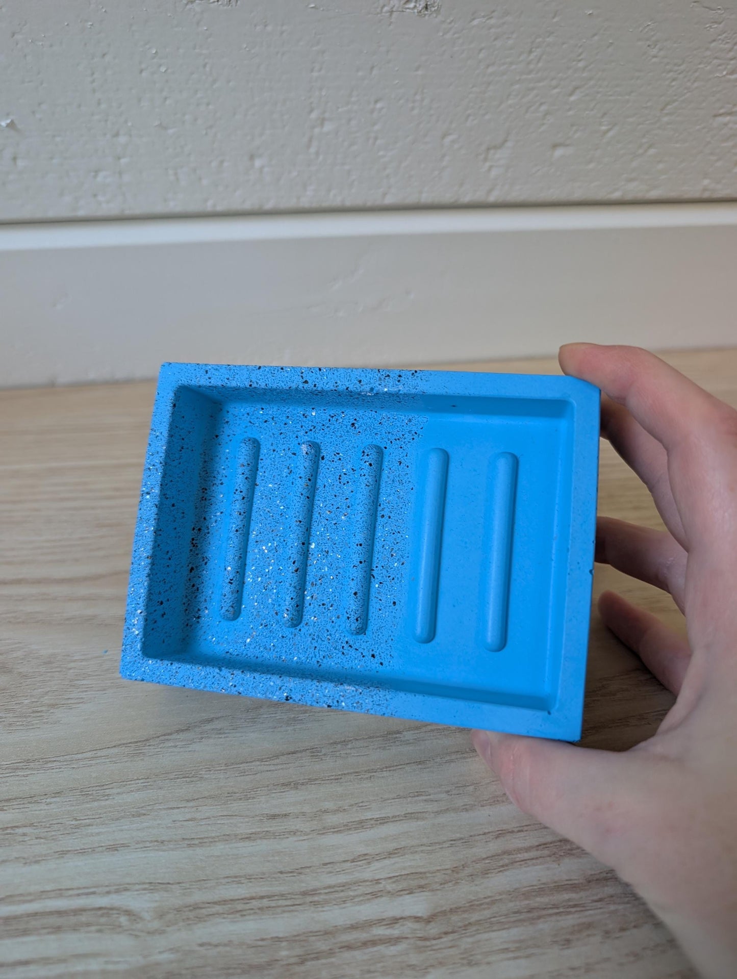 Modern Blue Stone Concrete Soap Dish