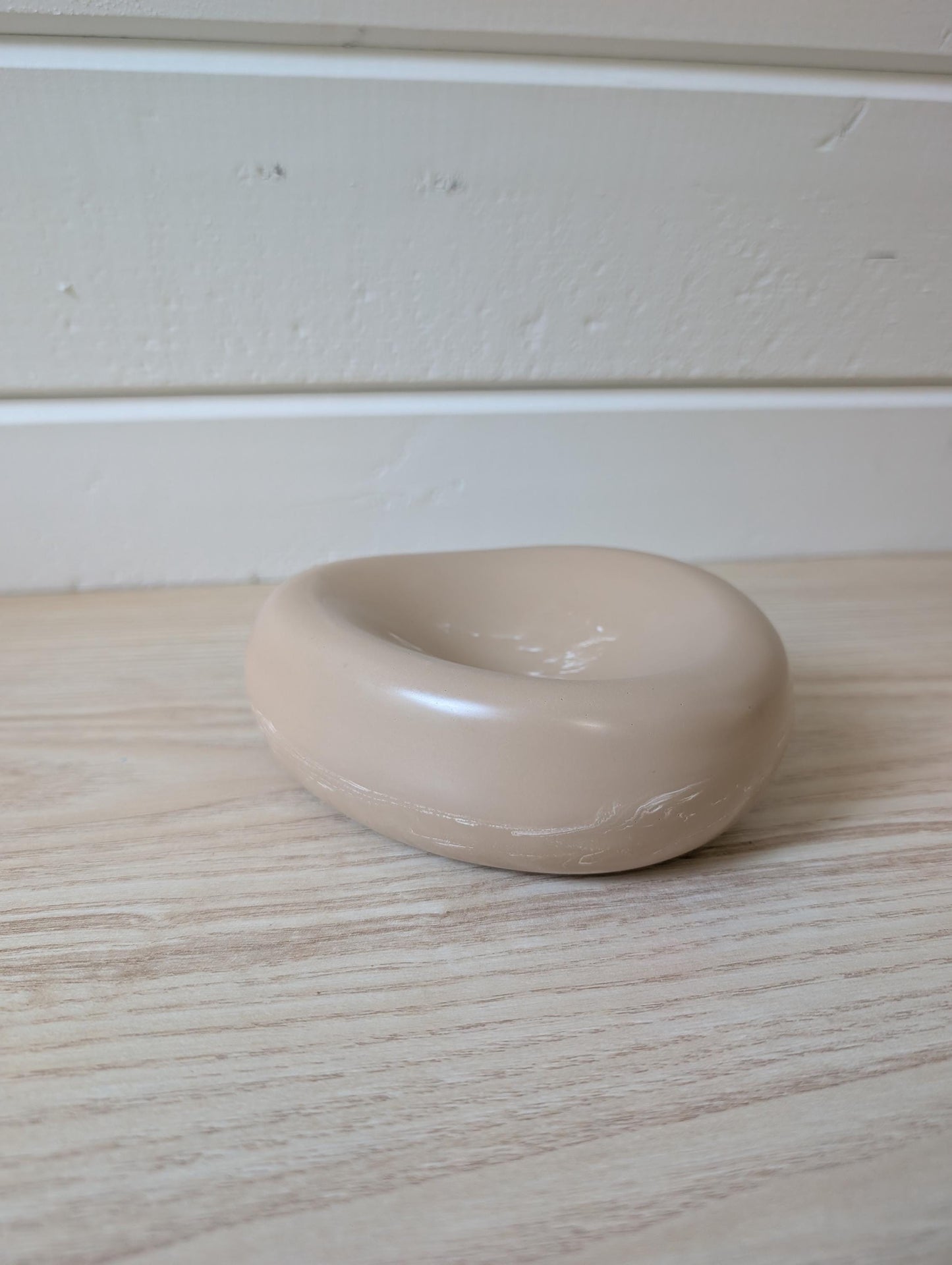 Tan Marbled Aesthetic Jewelry Dish