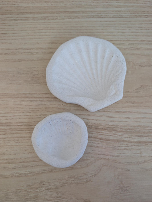 Concrete Scallop Shell Jewelry Dish