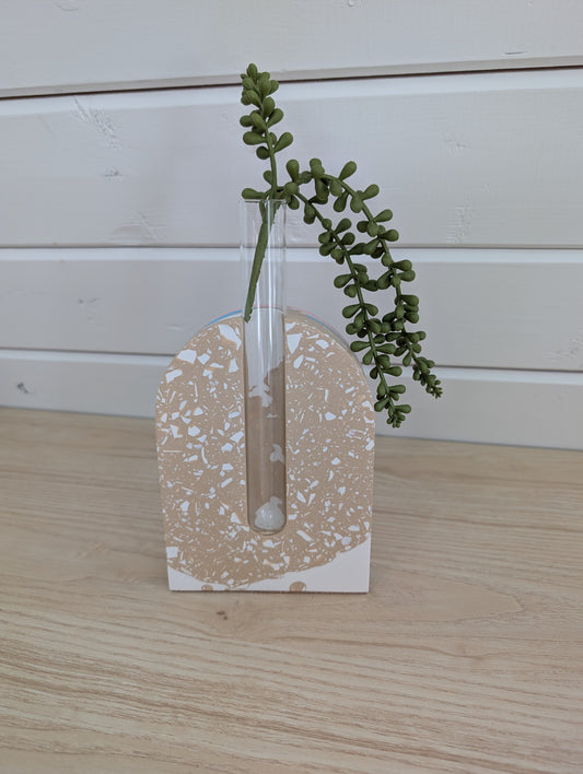 Neutral Terrazzo Plant Propagation Bookend