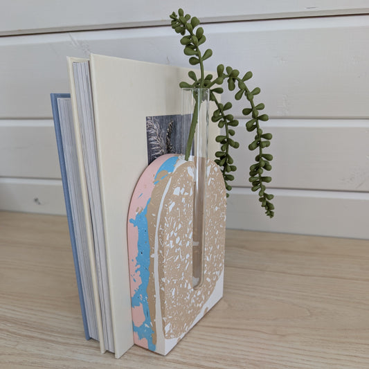 Neutral Terrazzo Plant Propagation Bookend