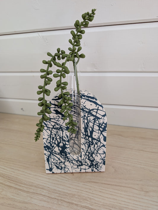 Abstract Blue Plant Propagation Bookend