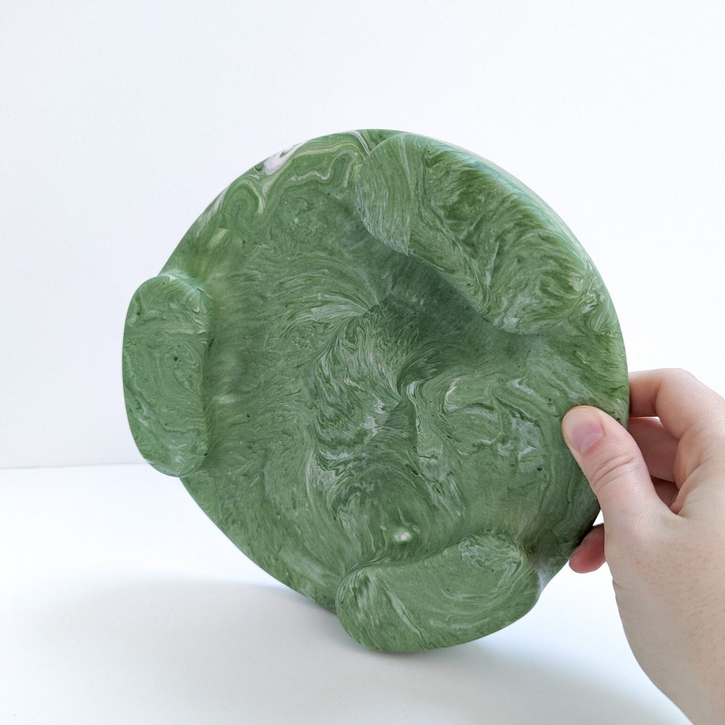 Marbled Footed Plant Pedestal or Tray