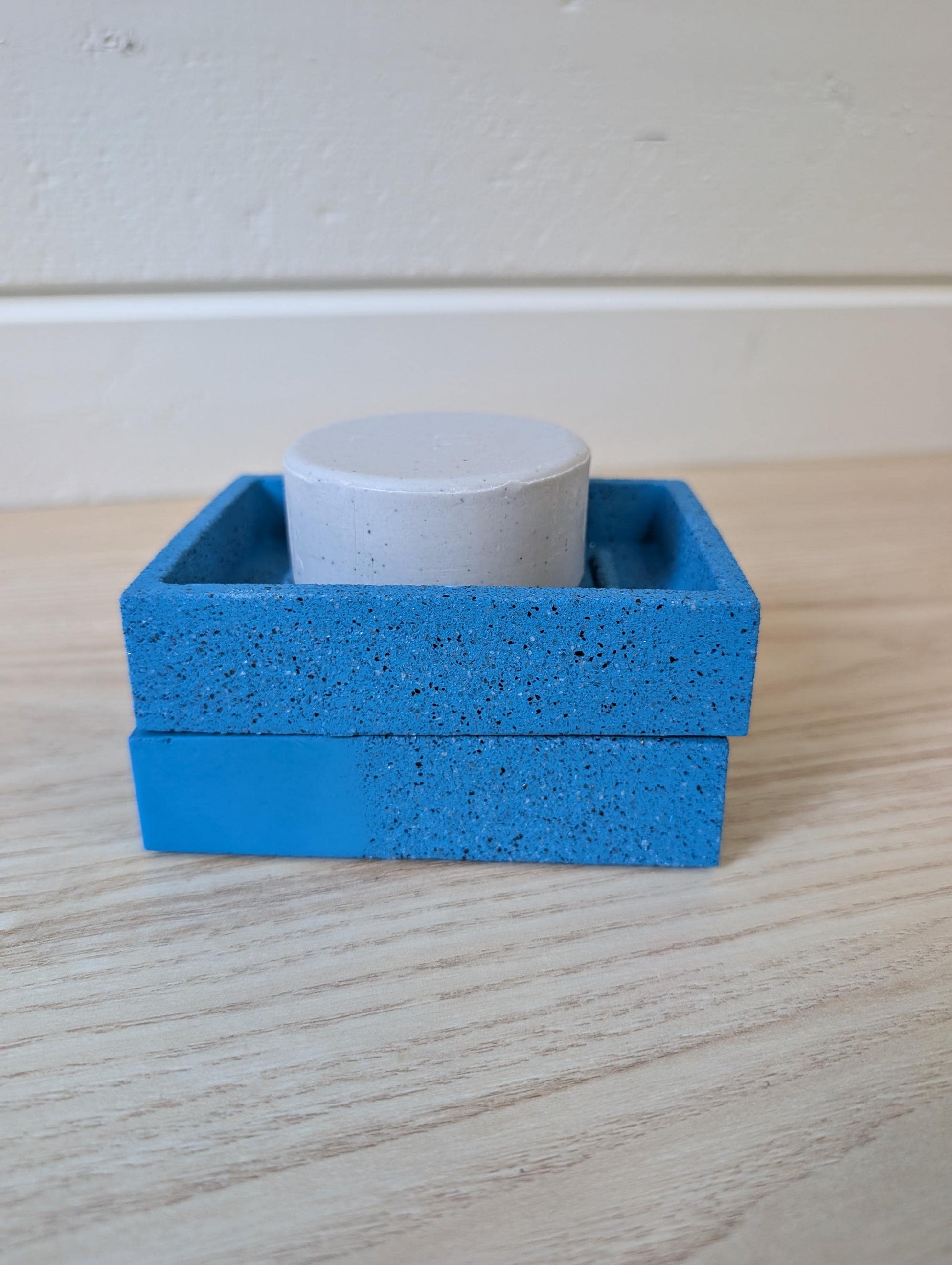 Modern Blue Stone Concrete Soap Dish