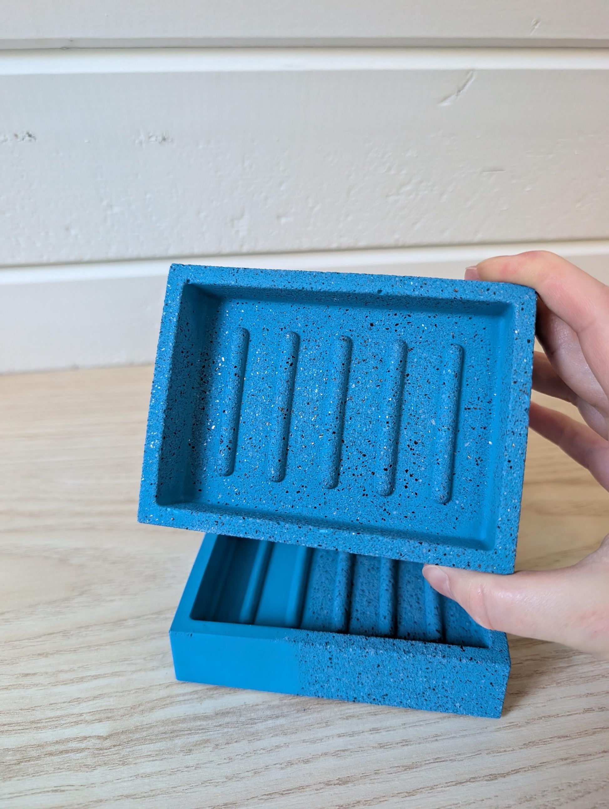 Modern Blue Stone Concrete Soap Dish