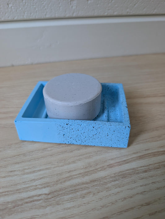 Modern Blue Stone Concrete Soap Dish